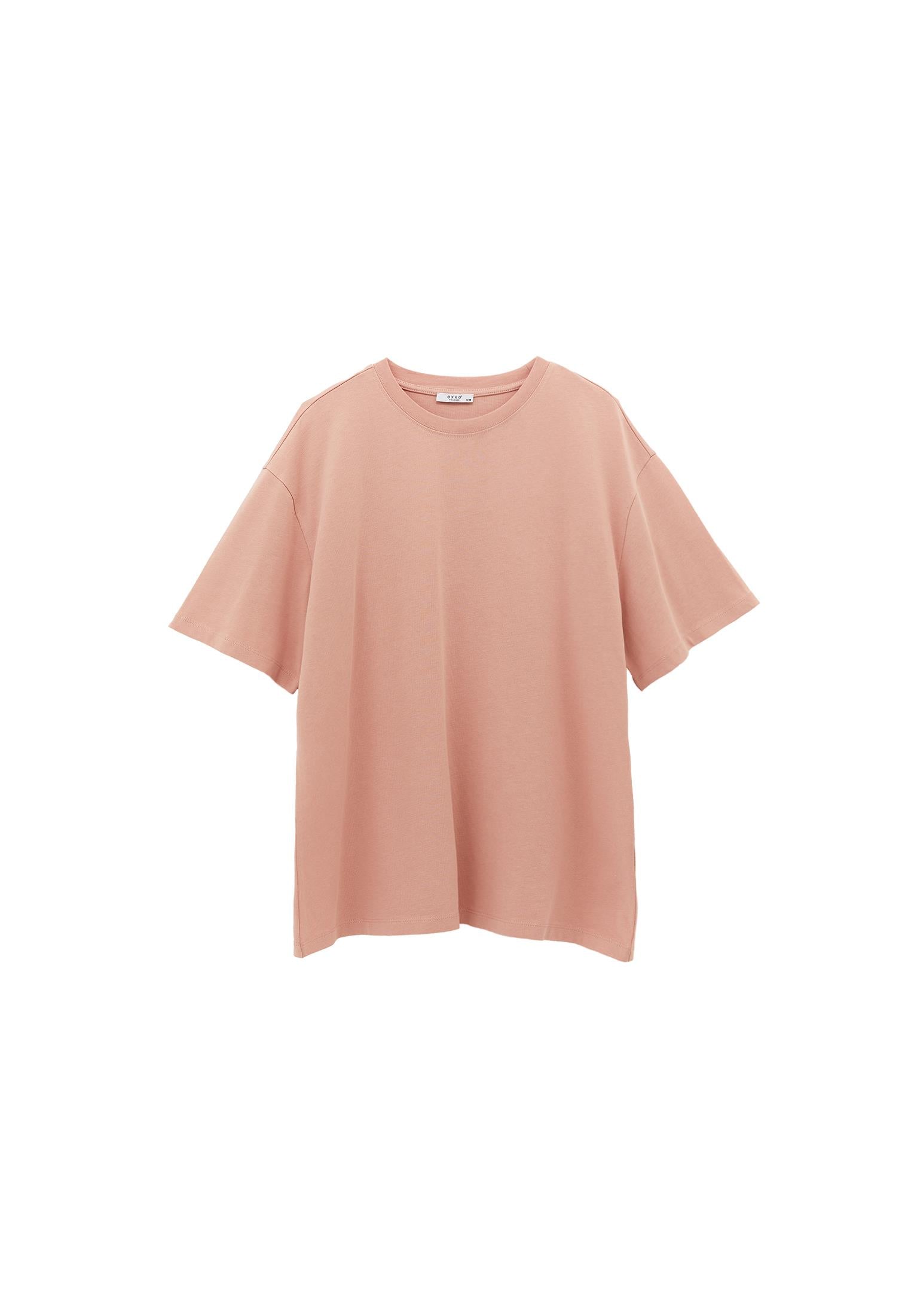 Boyfriend Crew Neck T-Shirt - MISTY ROSE