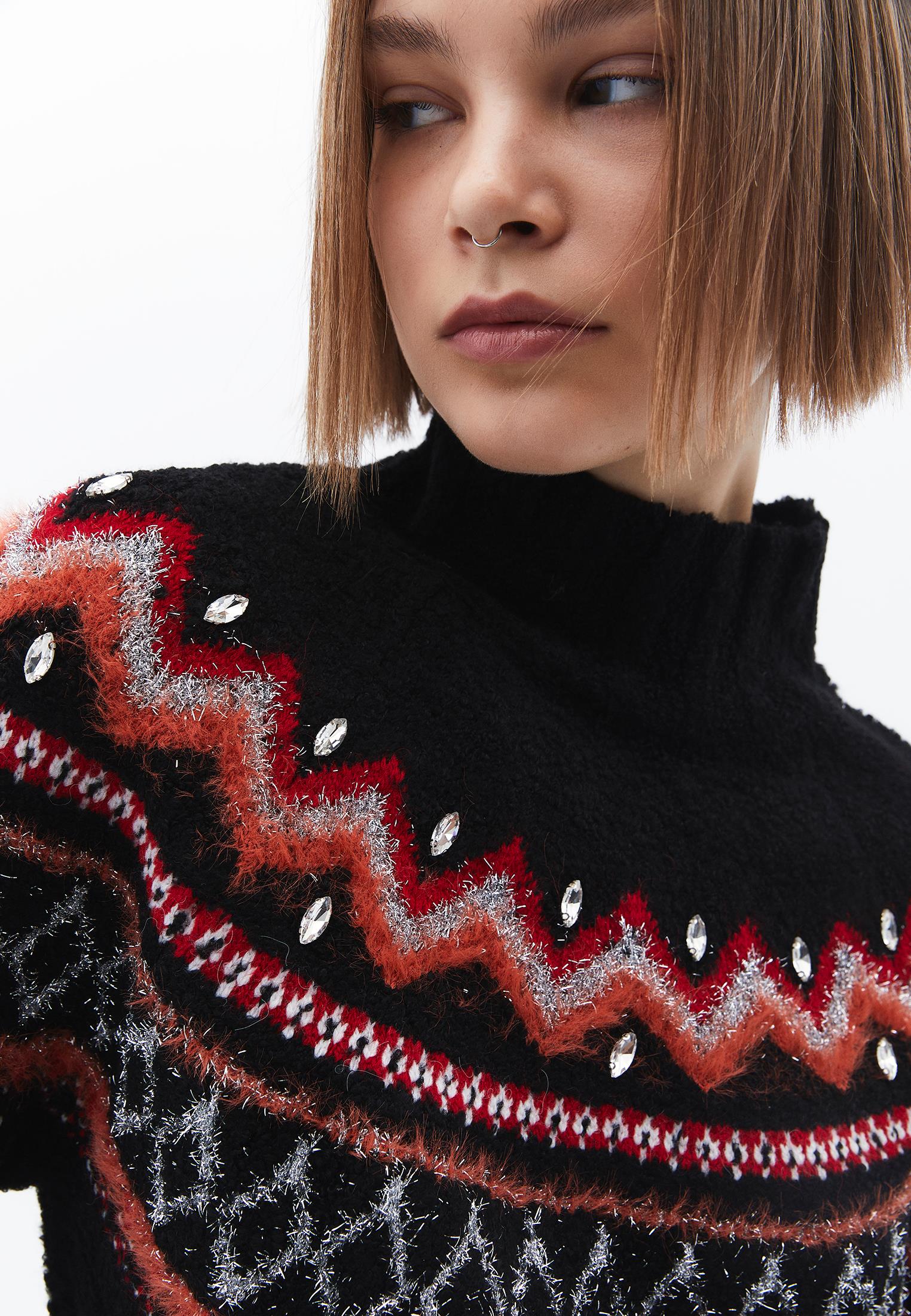 High Neck Sweater - MIX COLOR