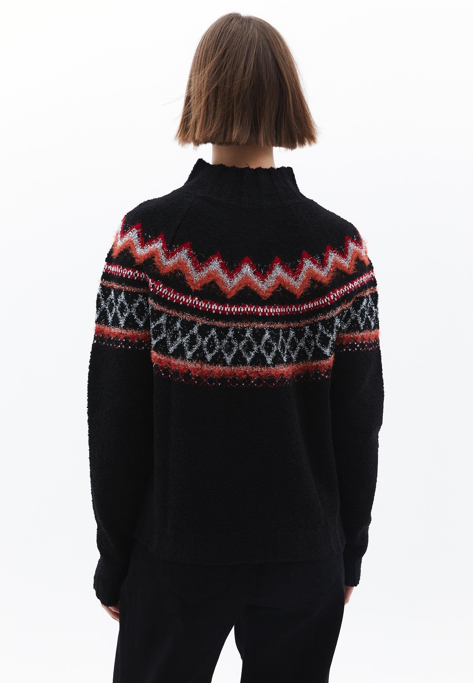 High Neck Sweater - MIX COLOR