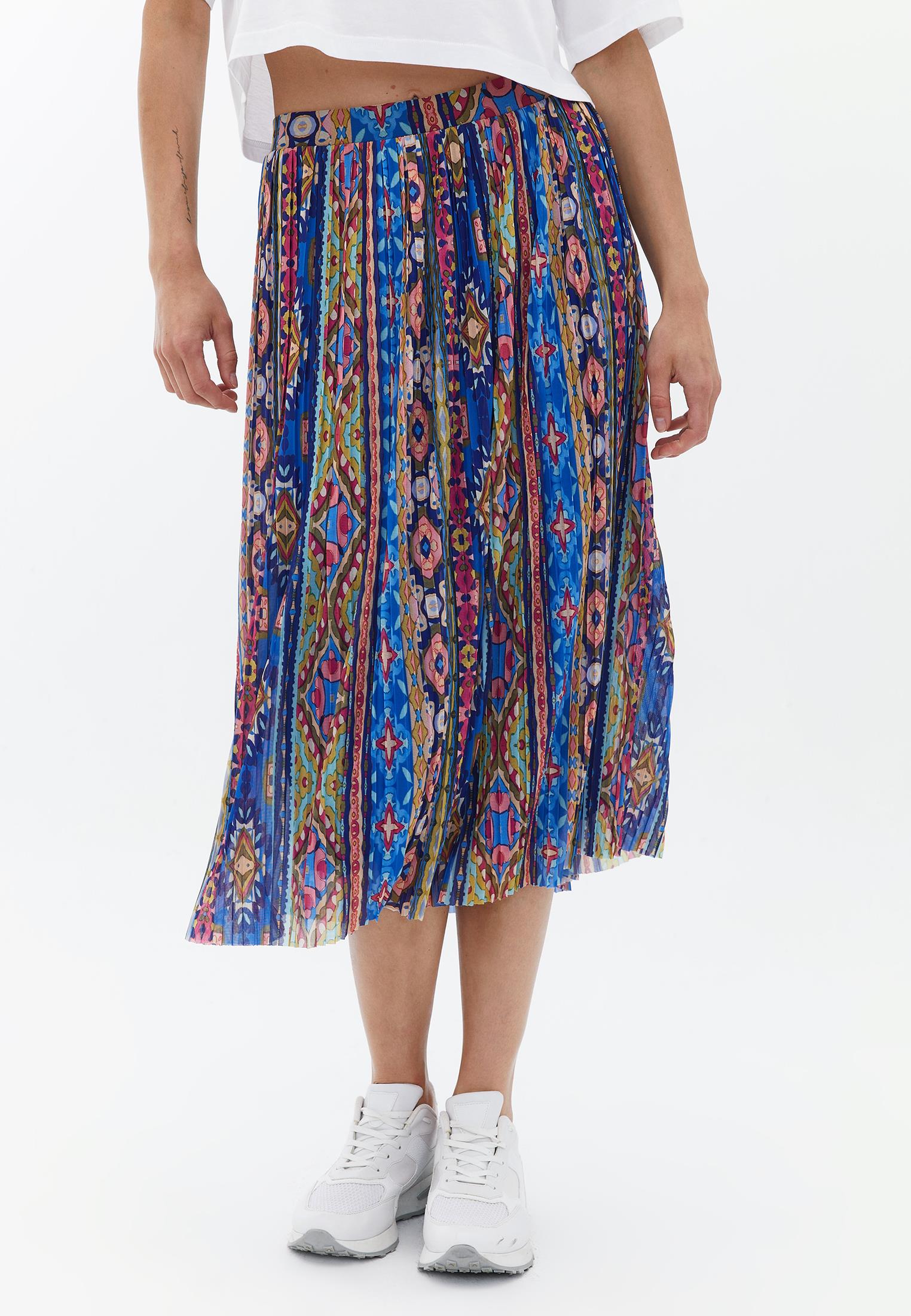 A Line Midi Skirt - MIX COMB