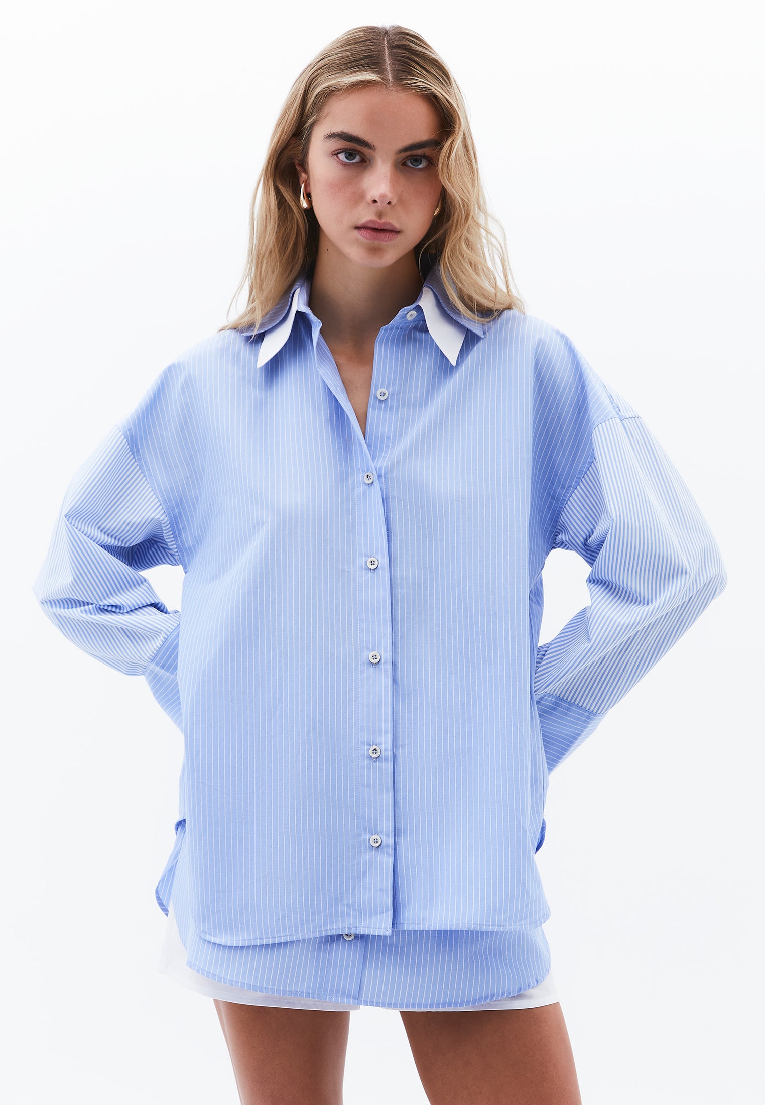 Oversize Striped Shirt - MIX STRIPED COMB