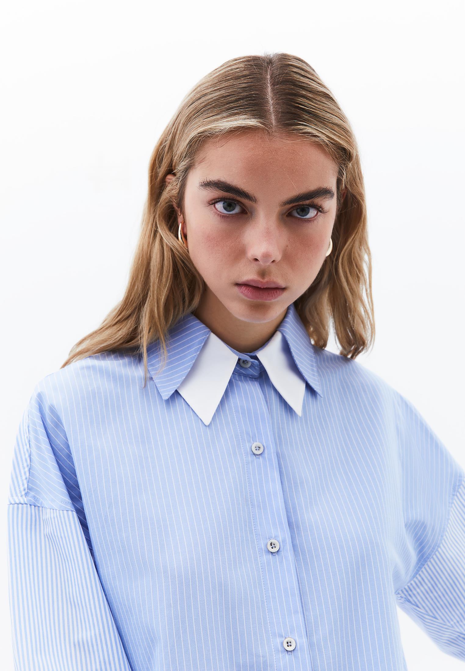 Oversize Striped Shirt - MIX STRIPED COMB