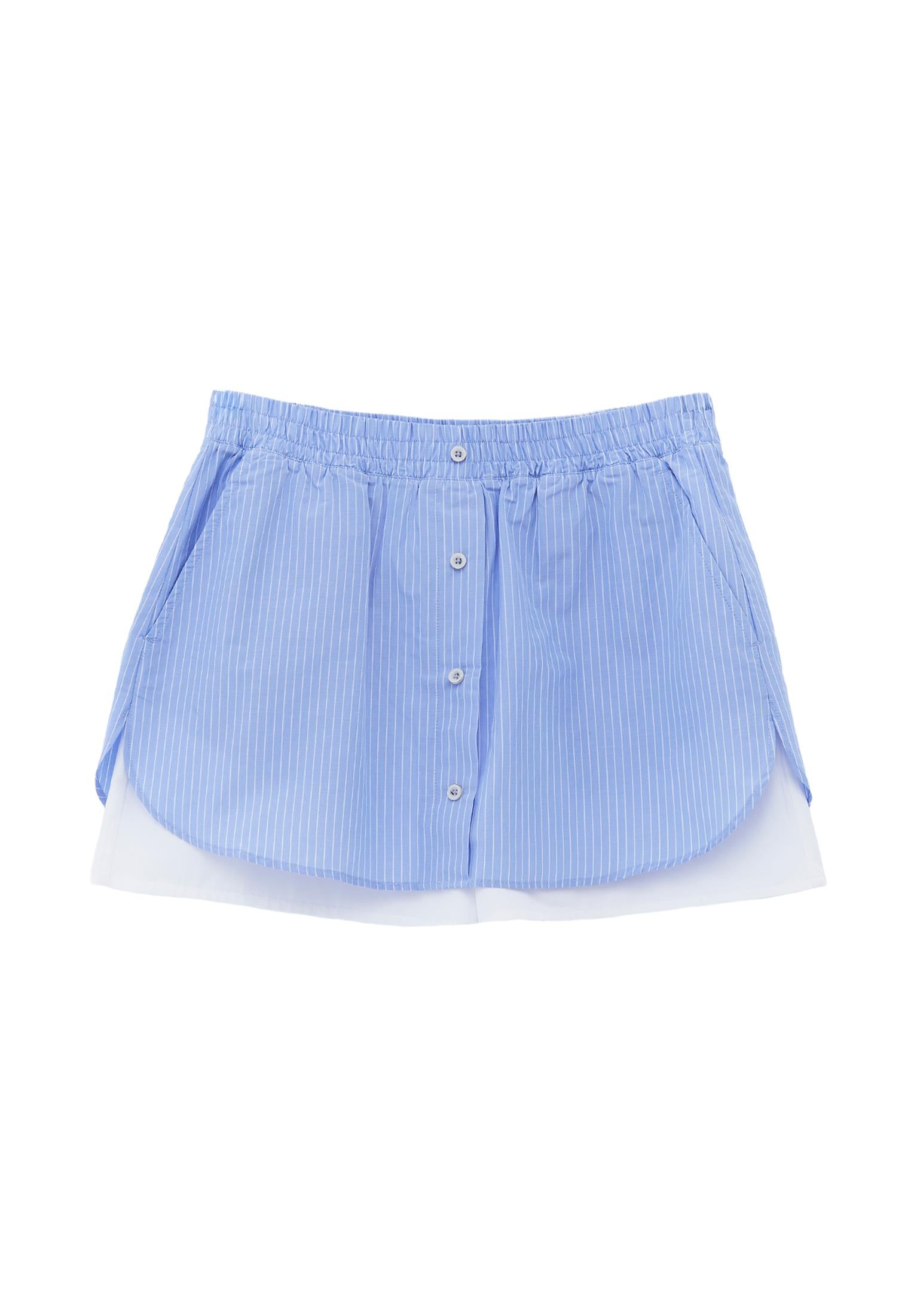 High Waist Skirt With Pocket Details - MIX STRIPED COMB