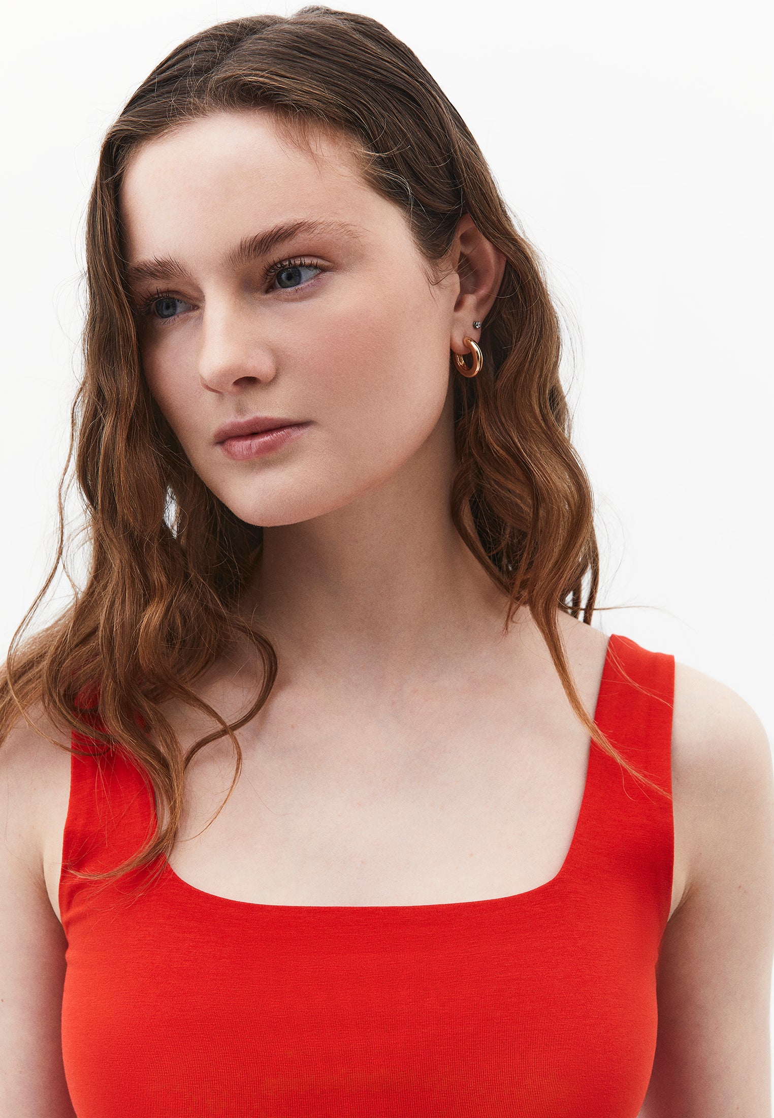 Square Neck Tank Top - MOLTEN LAVA