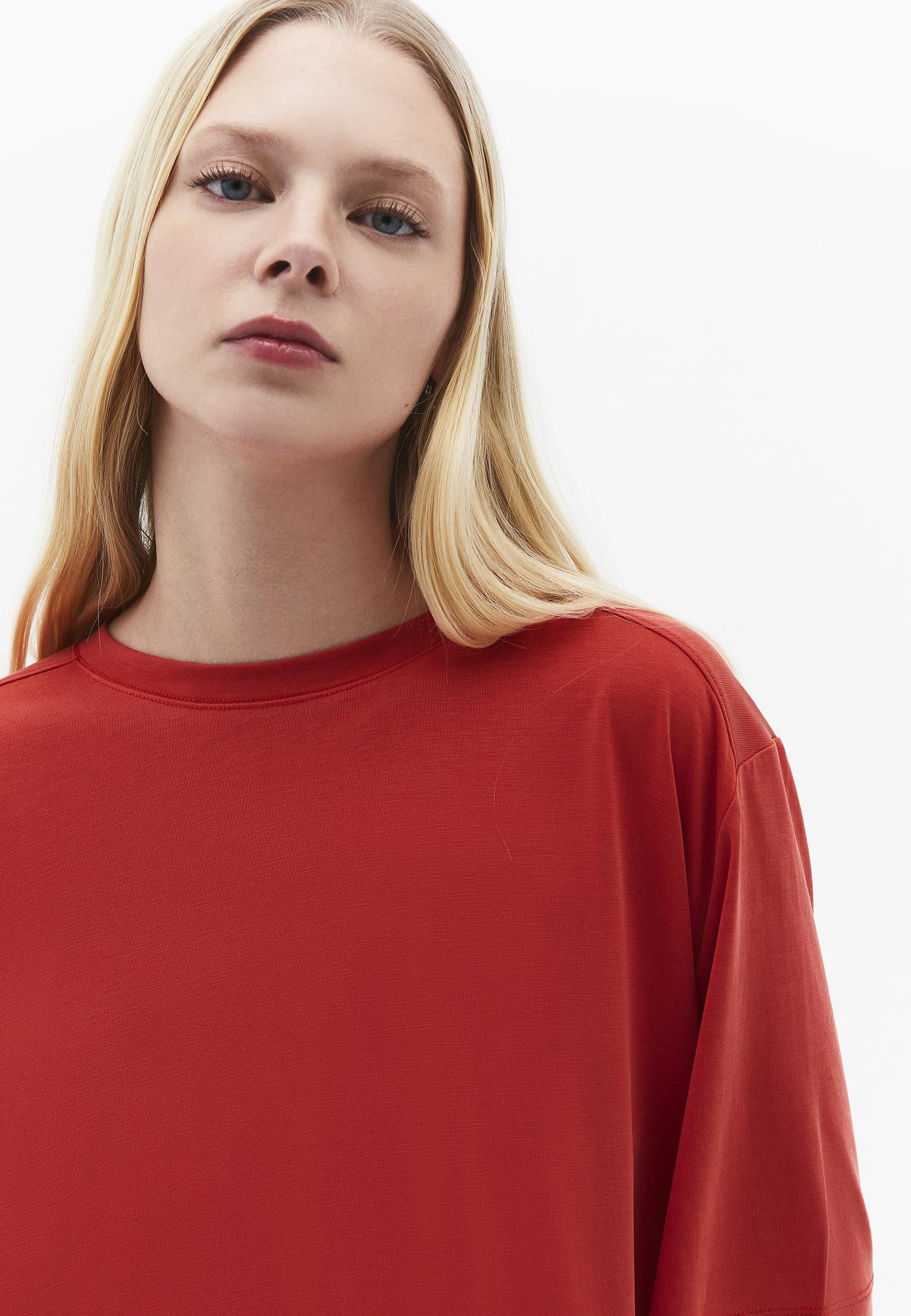 Oversize Modal Tunic - MOLTEN LAVA