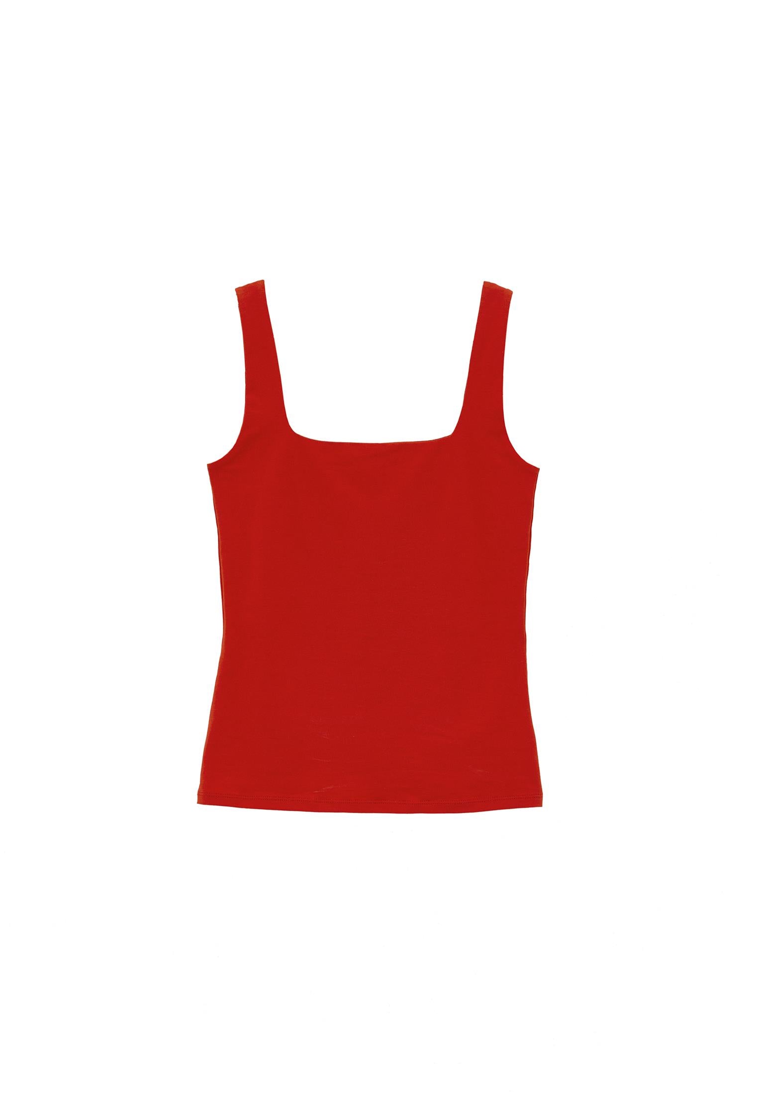 Square Neck Tank Top - MOLTEN LAVA