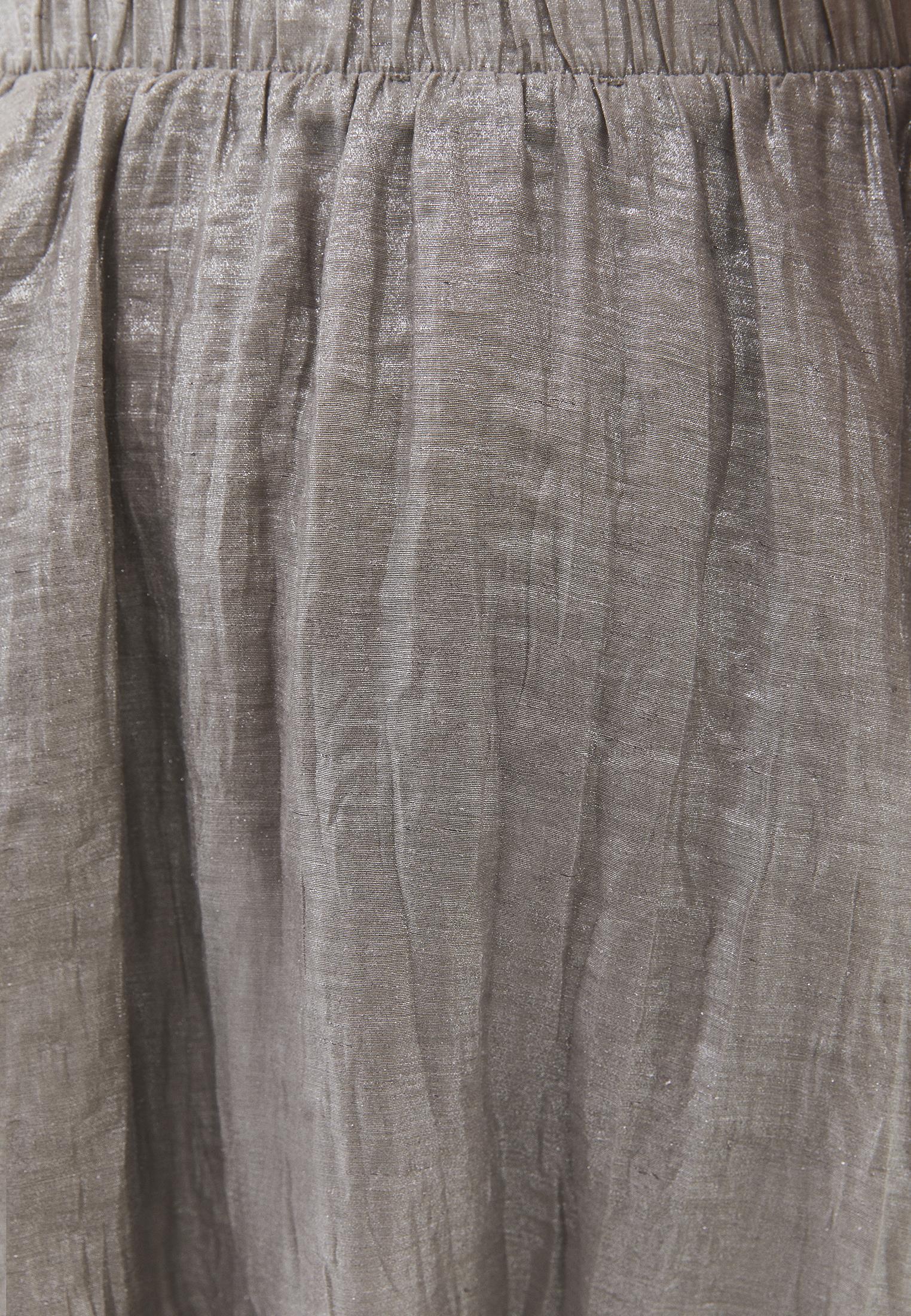 Shiny Flared Long Skirt - MOON ROCK