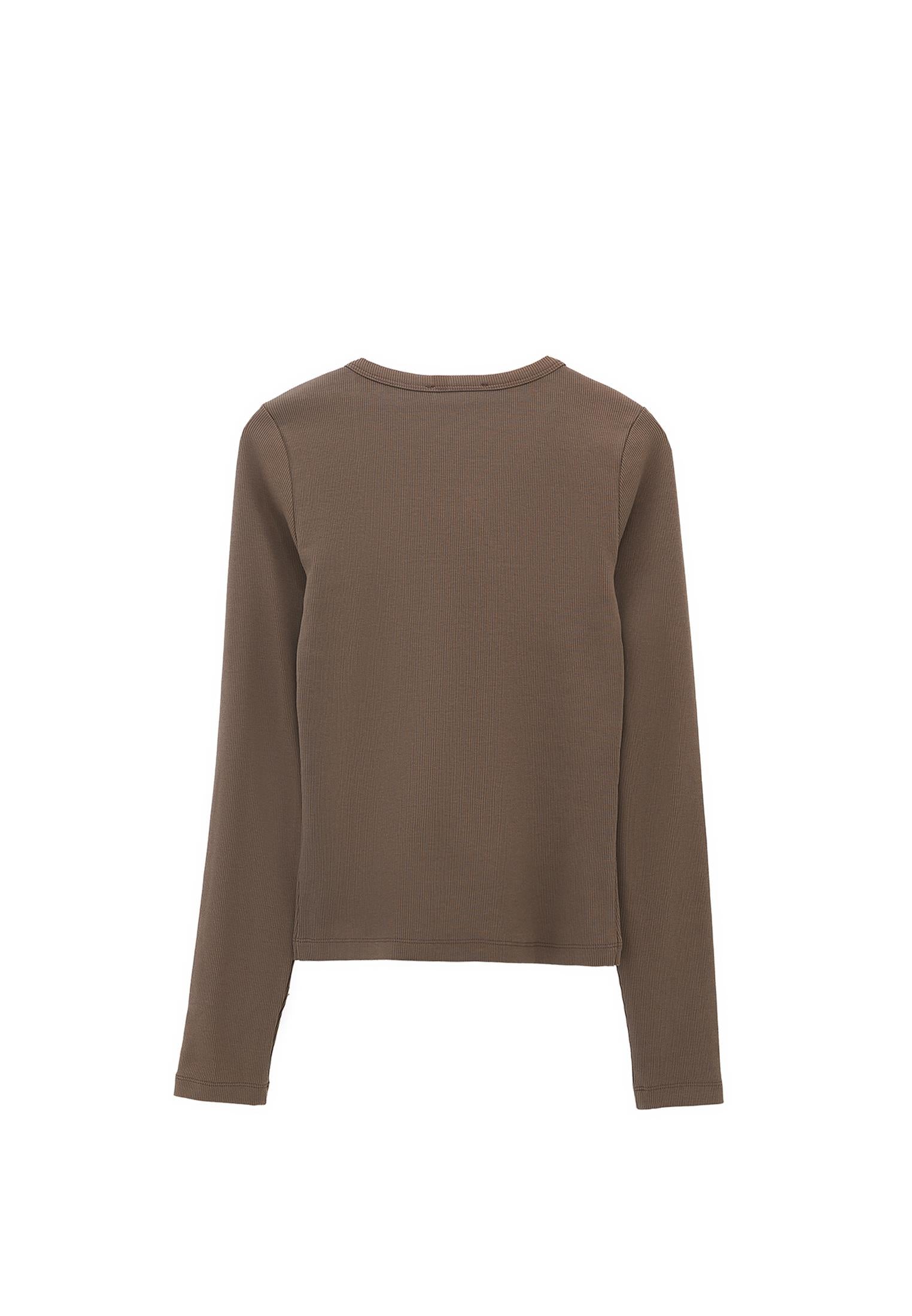 Crew Neck Long Sleeve T-Shirt - MOREL