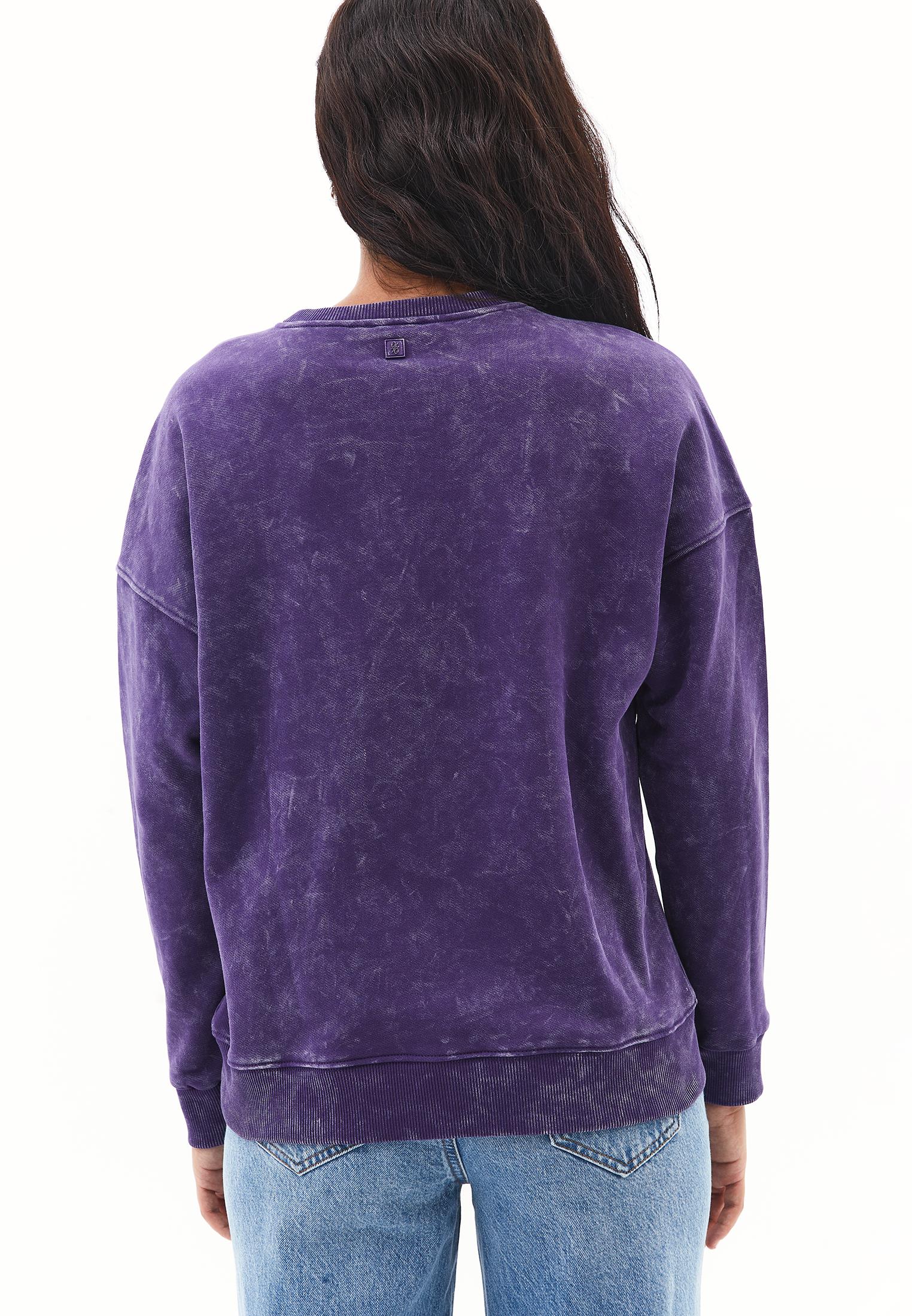 Zip Detailed Oversize Sweatshirt - MULBERRY PURPLE