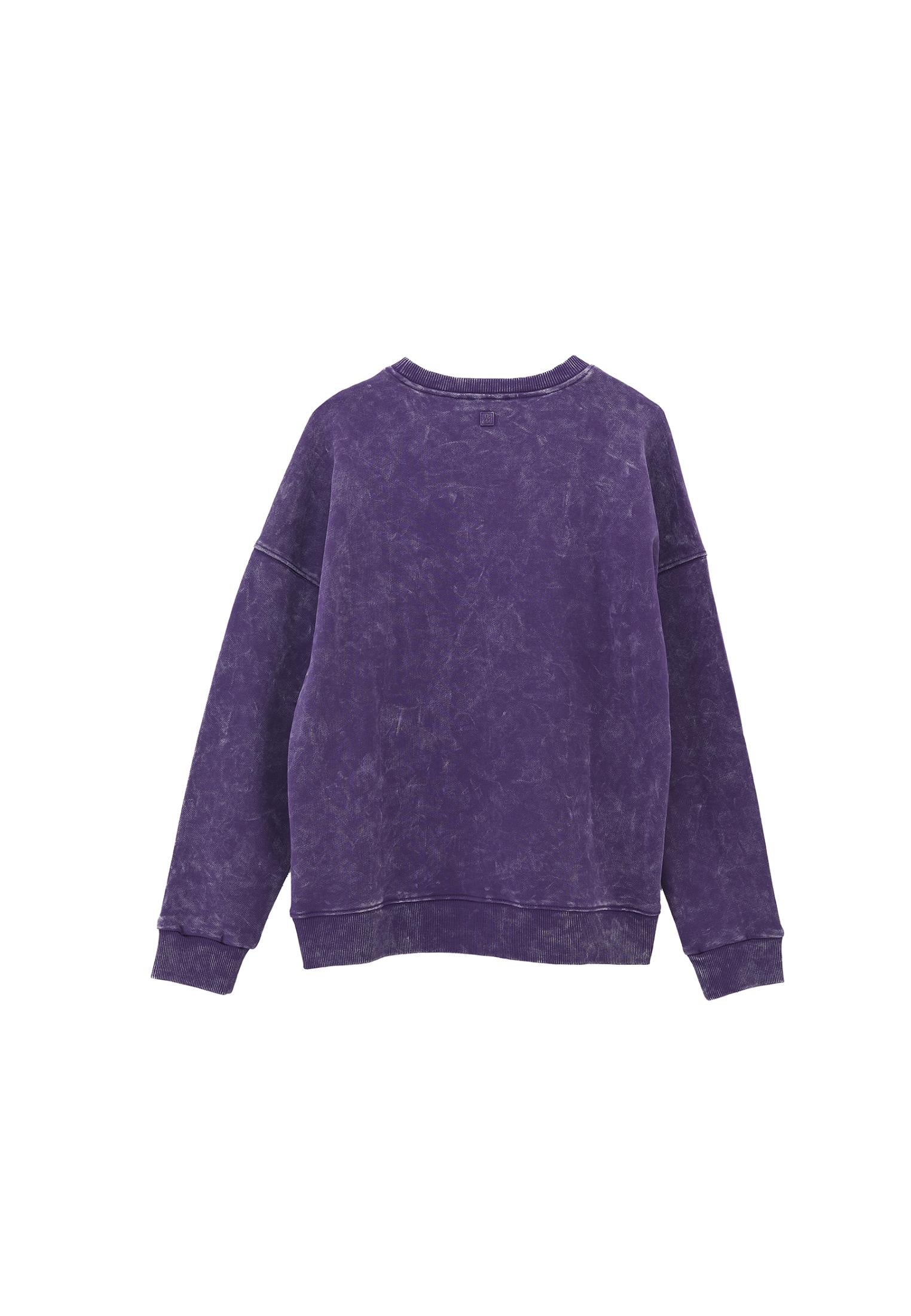 Zip Detailed Oversize Sweatshirt - MULBERRY PURPLE