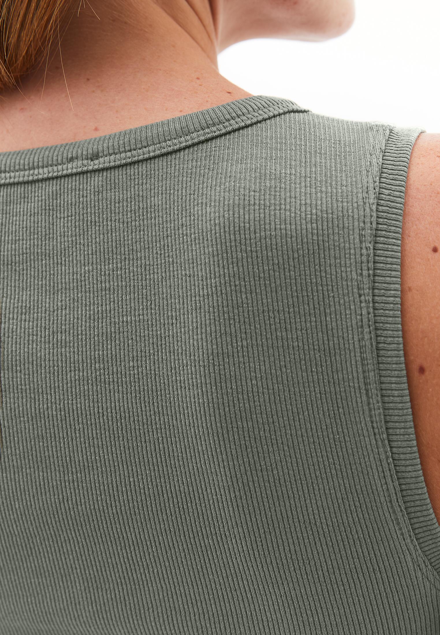 Sleeveless Tank With Crew Neck - MULLED BASIL