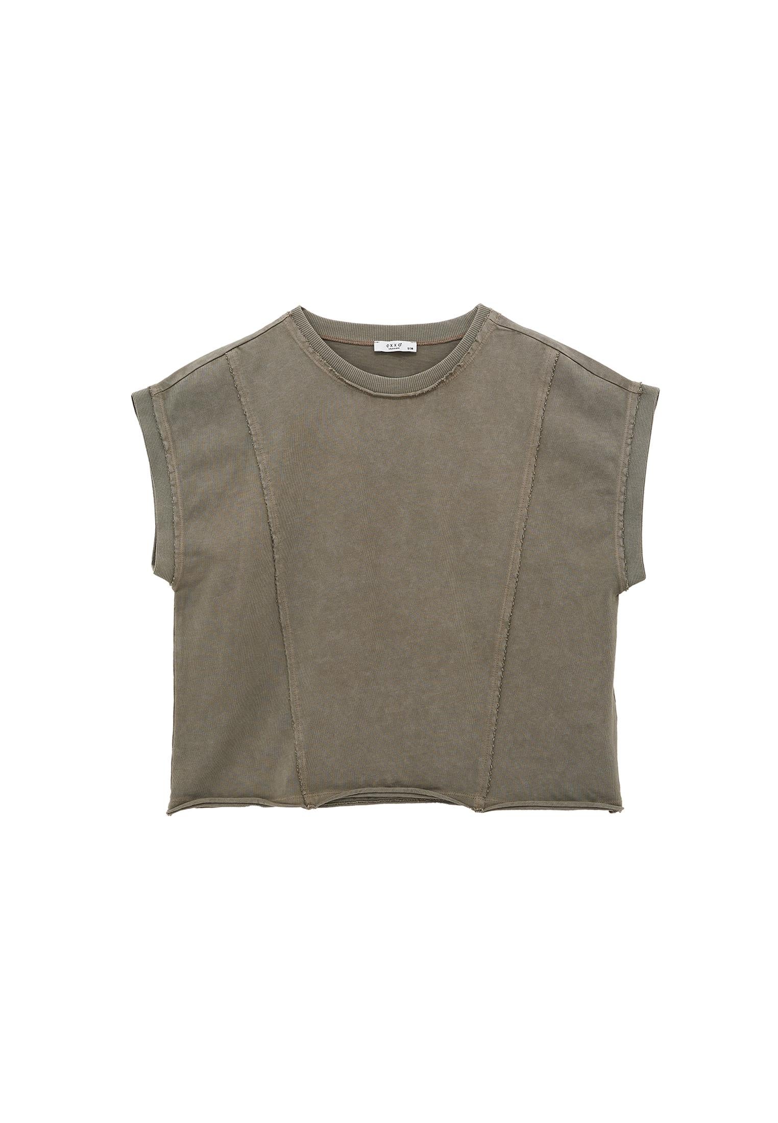 Loose Fit Crew Neck T-Shirt - MULLED BASIL