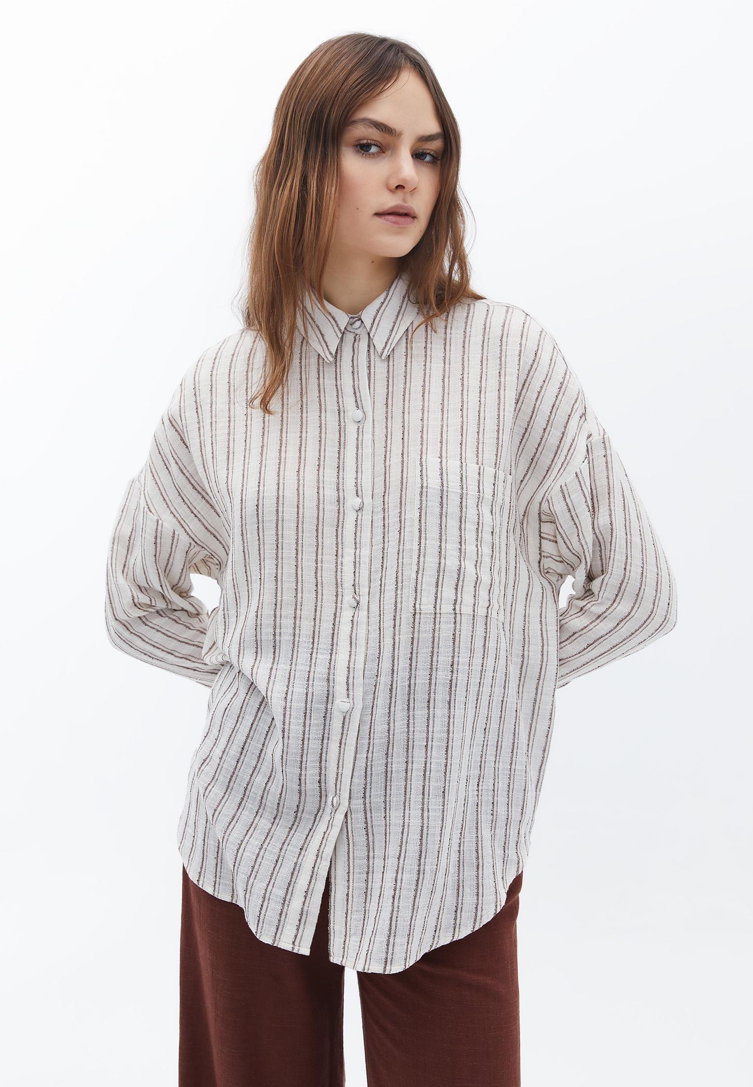 Oversize Shirt - MYRISTICA STRIPE