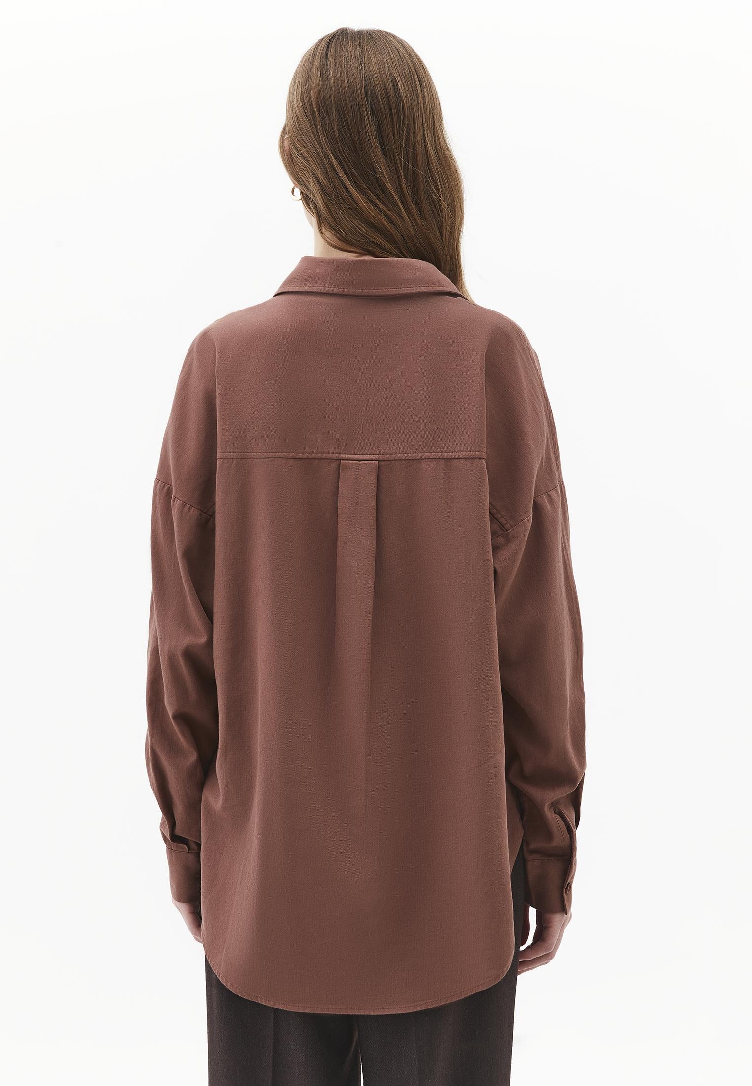 Oversize Long Sleeve Shirt With Pocket Detail - MYRISTICA