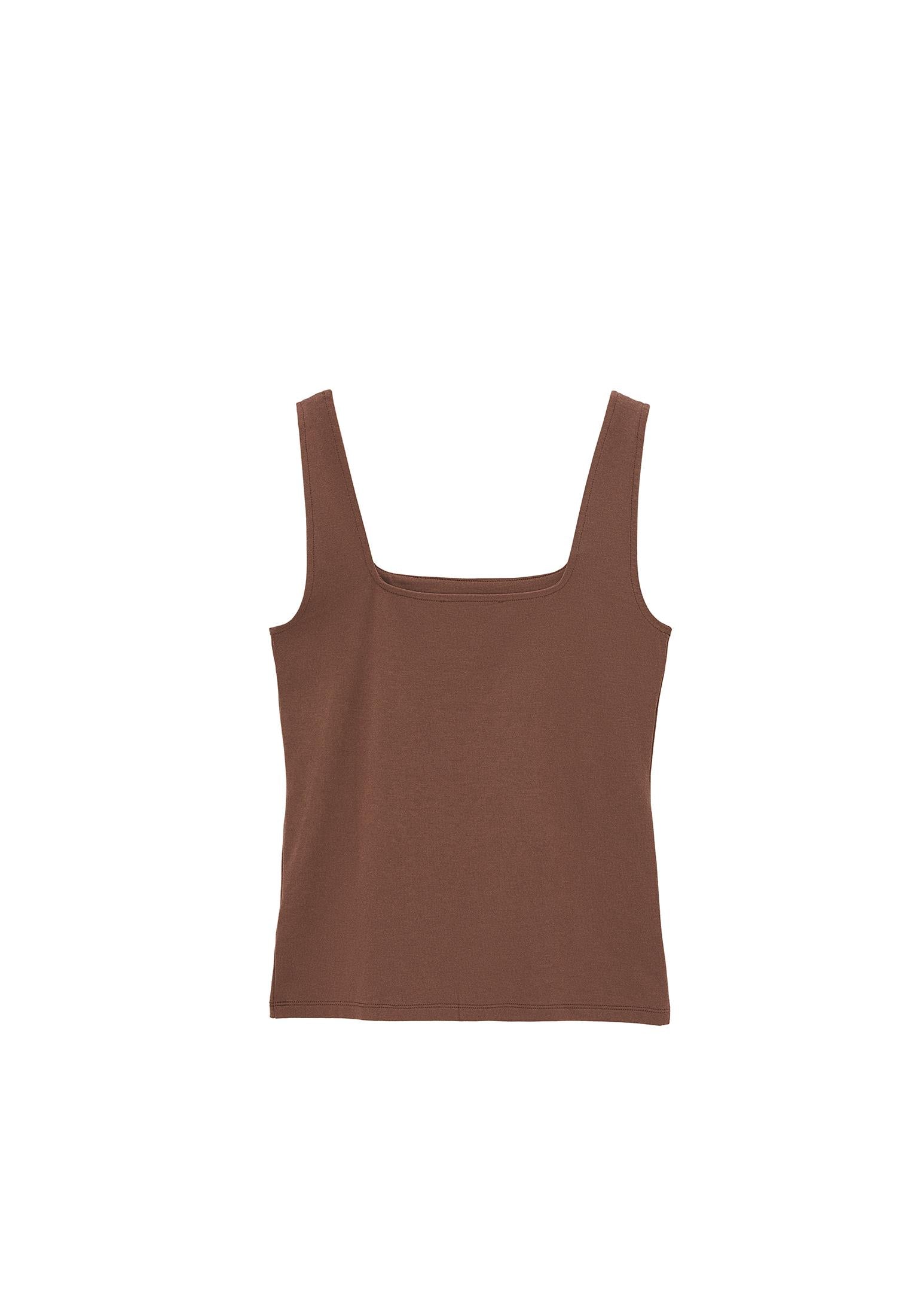 Square Neck Bodycon Tank Top - MYRISTICA