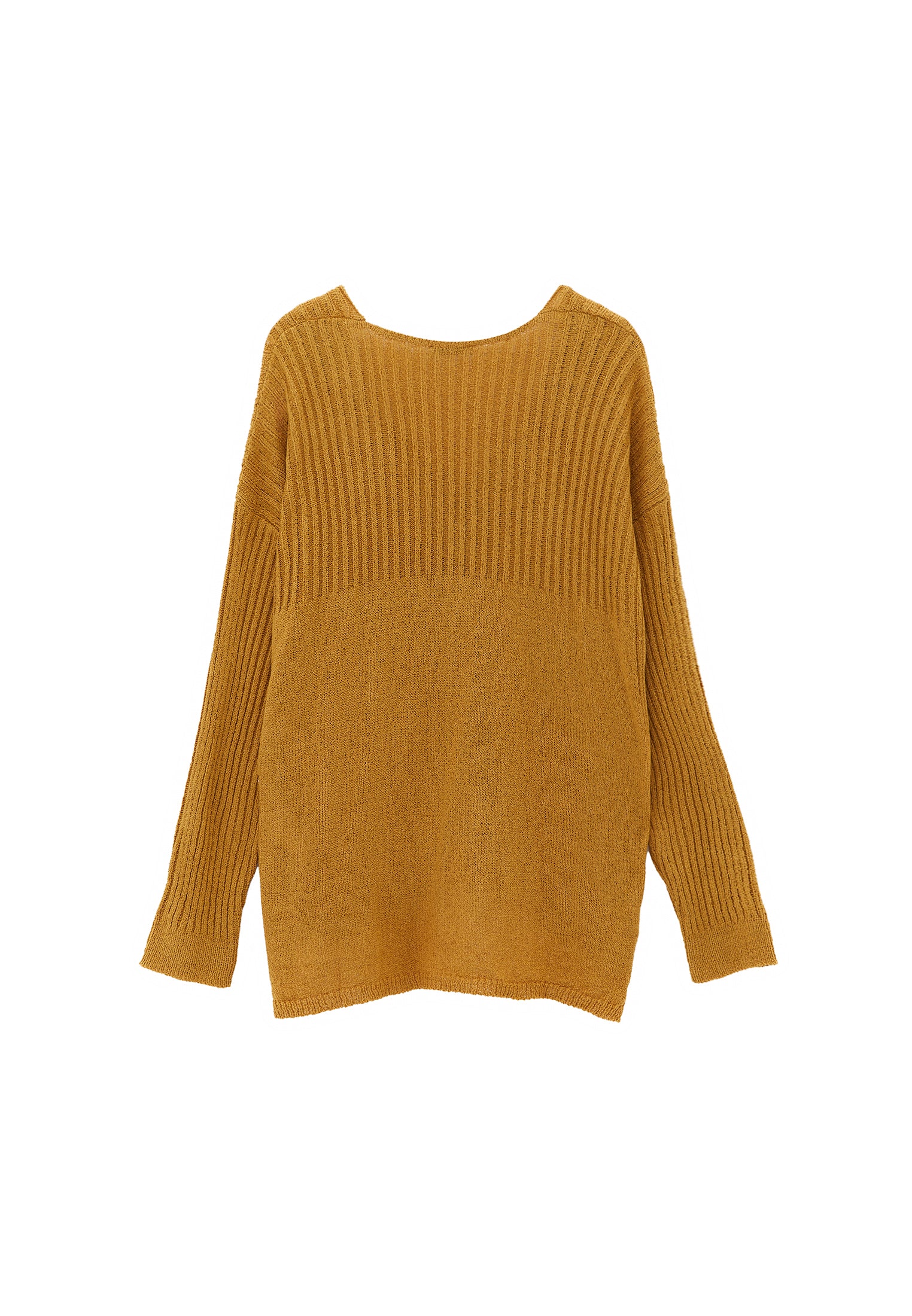 V Neck Standard Sweater - NARCISSUS