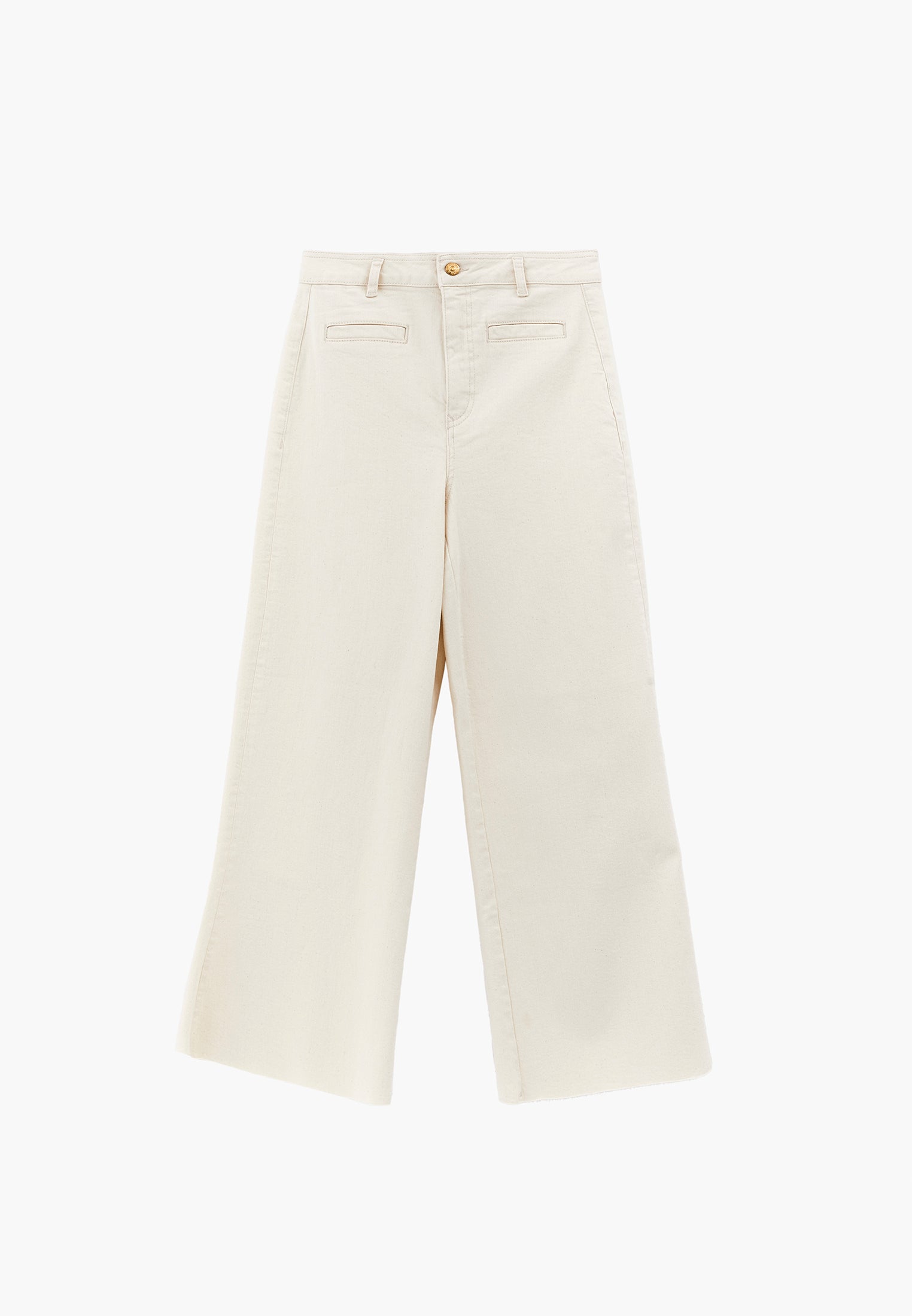 Wide Leg Ultra High Waist Pants - NATURAL DENIM