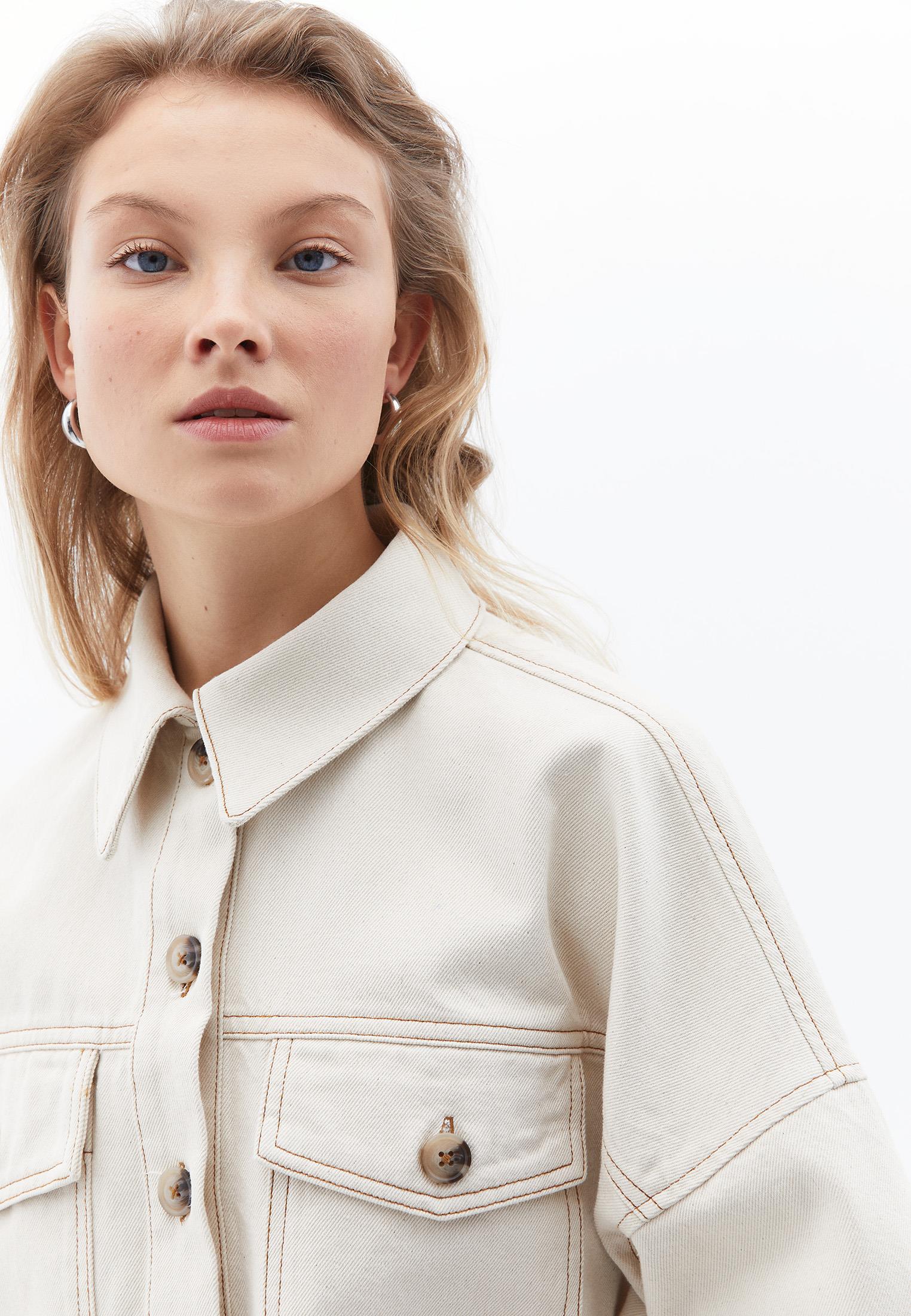 Oversize Jacket With Pocket Detail - NATURAL