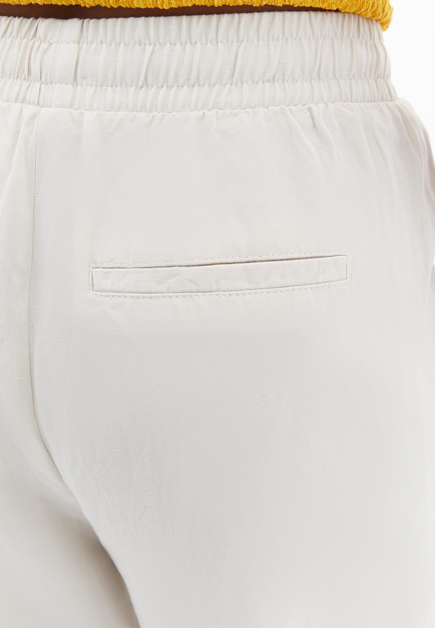 High Waist Straight Trousers With Pocket Detail - NATURAL