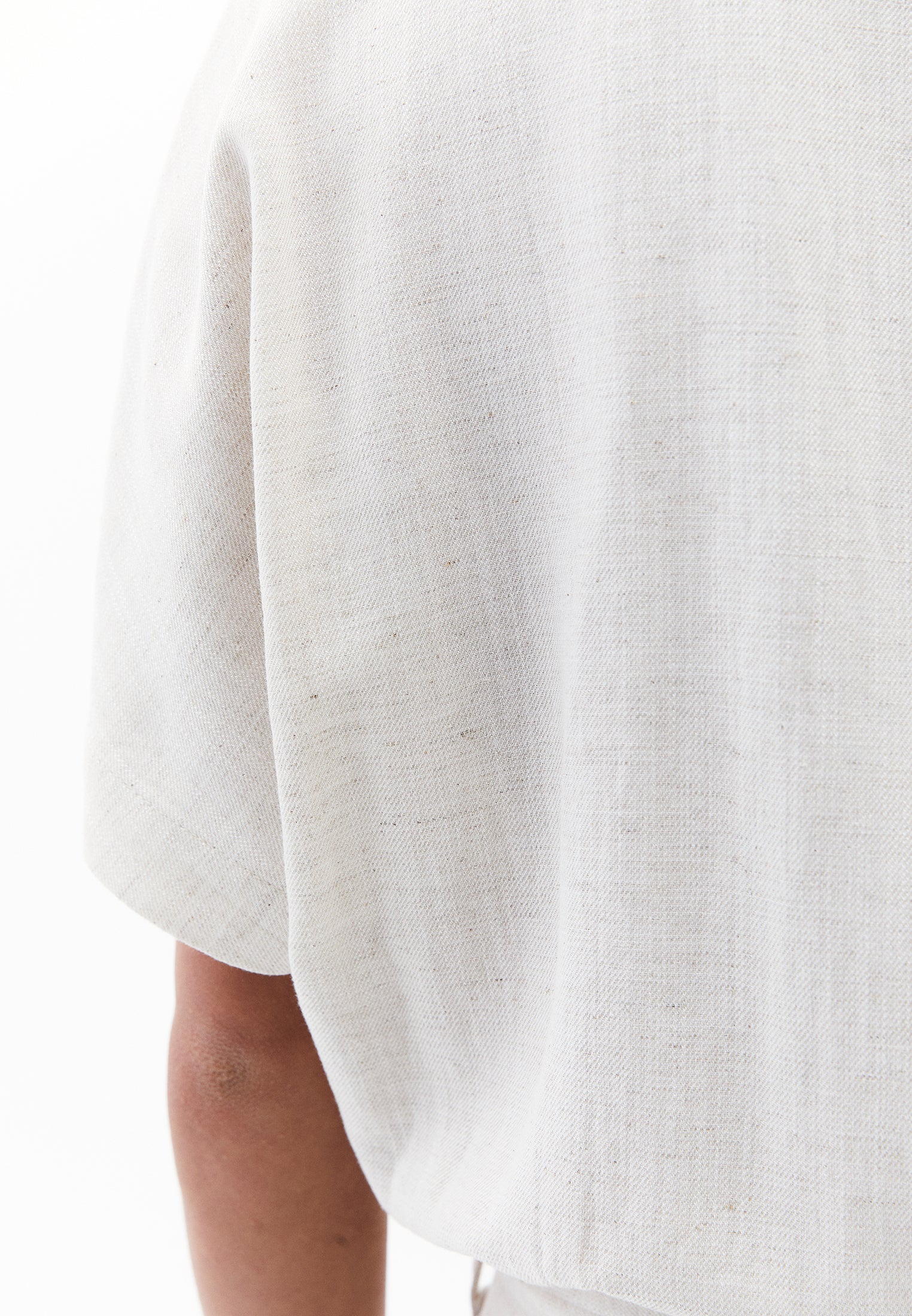 Belted Wide Leg Jumpsuit - NATURAL