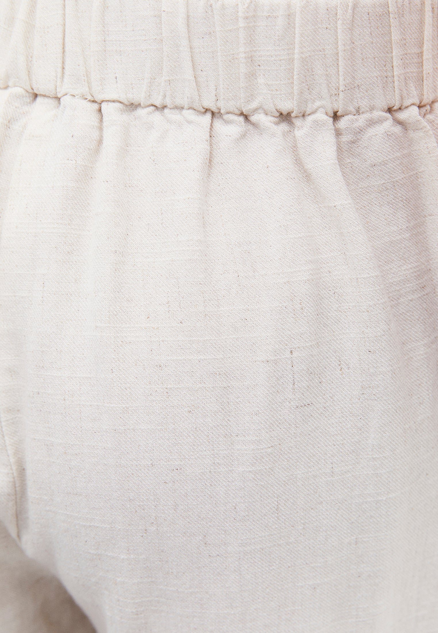Wide Leg Tied Pants - NATURAL