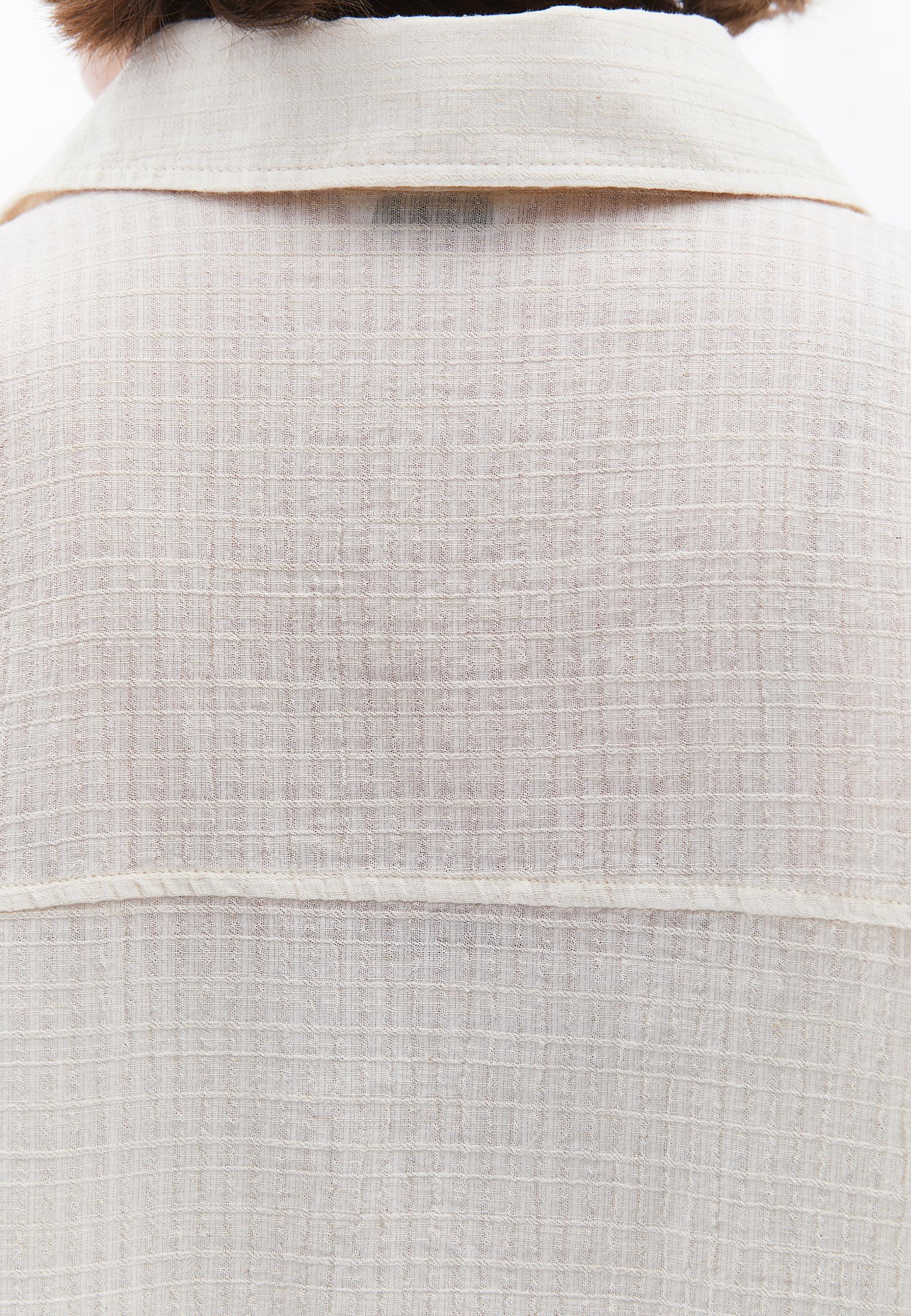 Oversized Shirt With Button Details - NATURAL