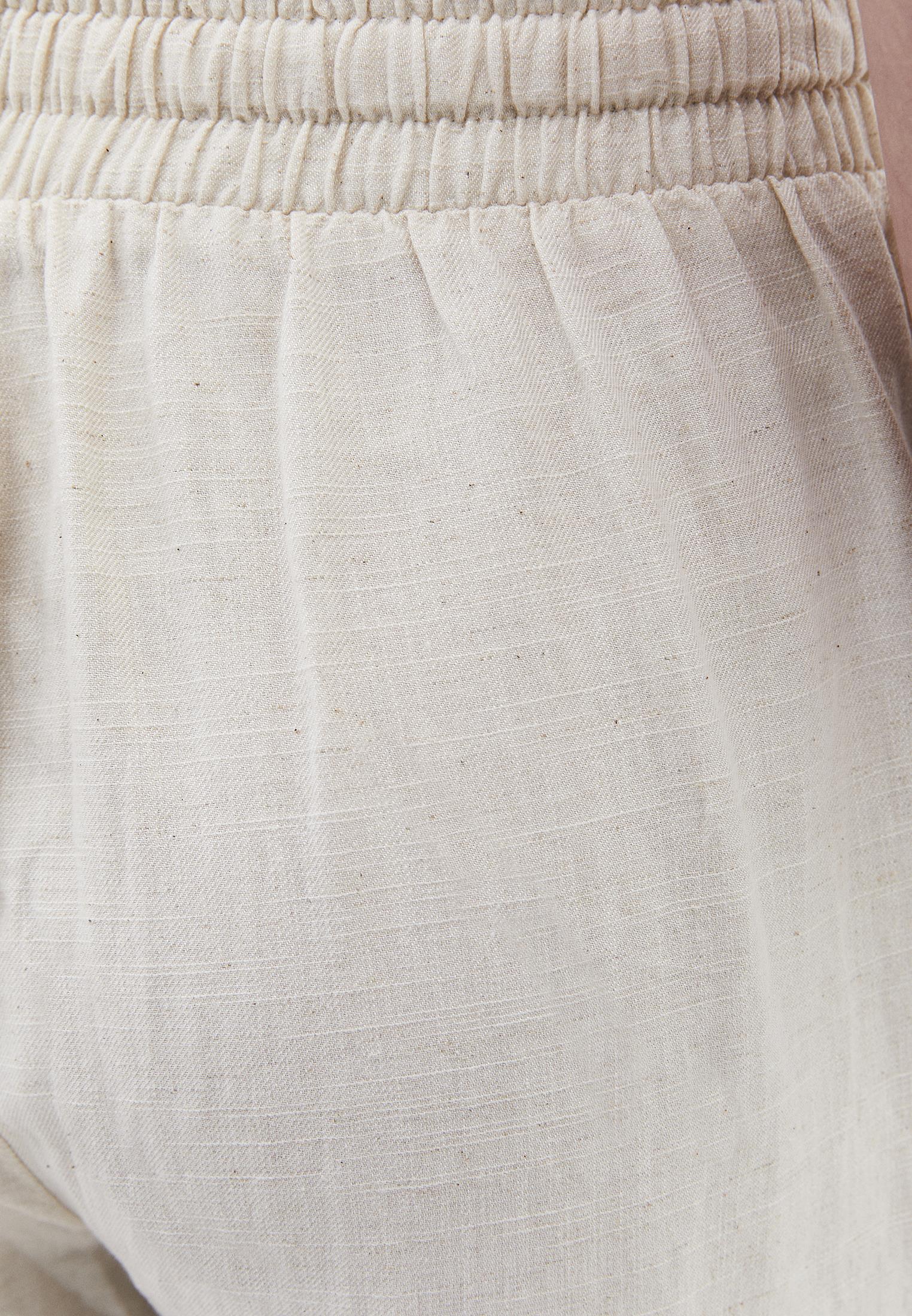 High Waist Wide Leg Elastic Waist Pants - NATURAL