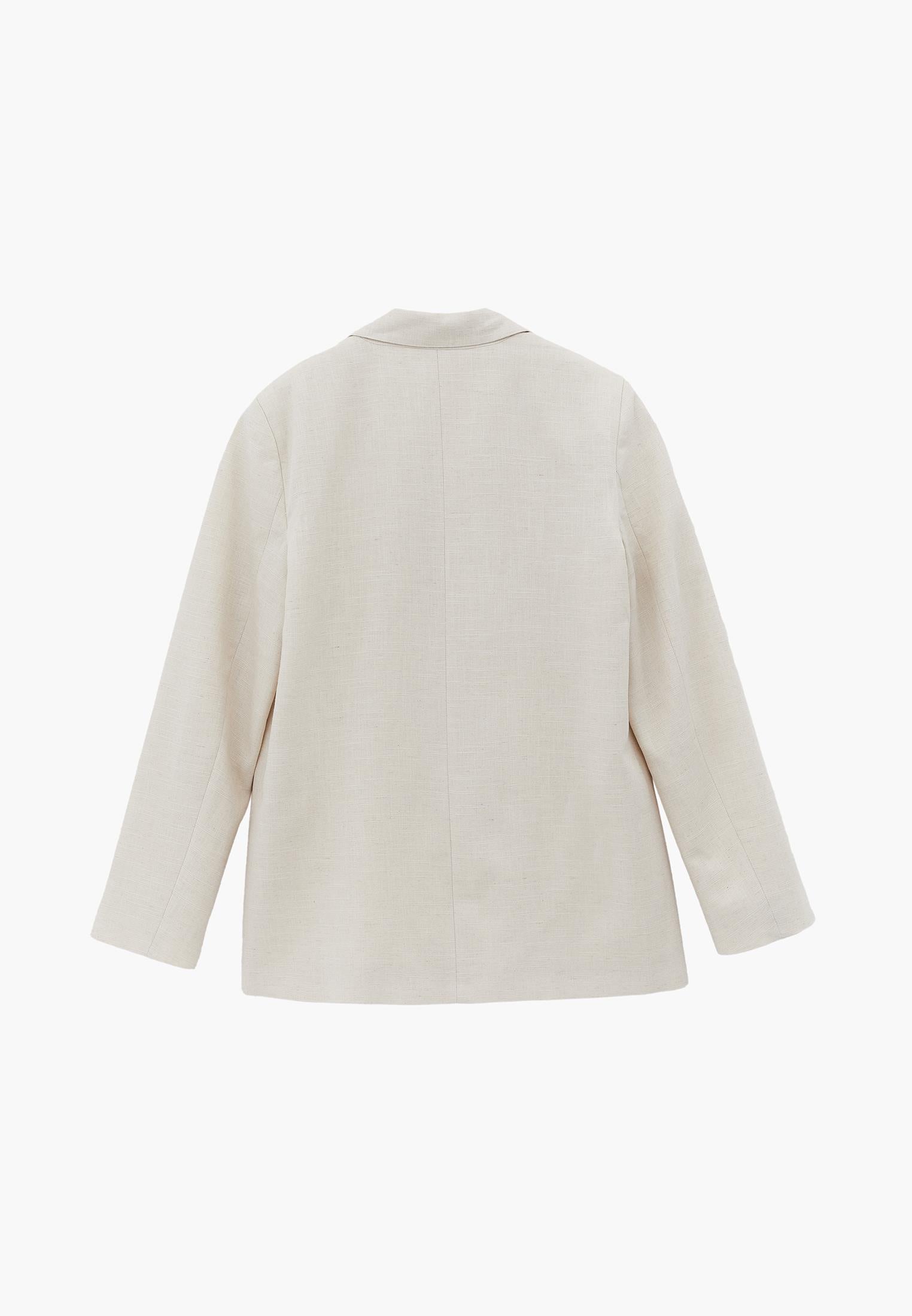 Oversize Blazer Jacket - NATURAL