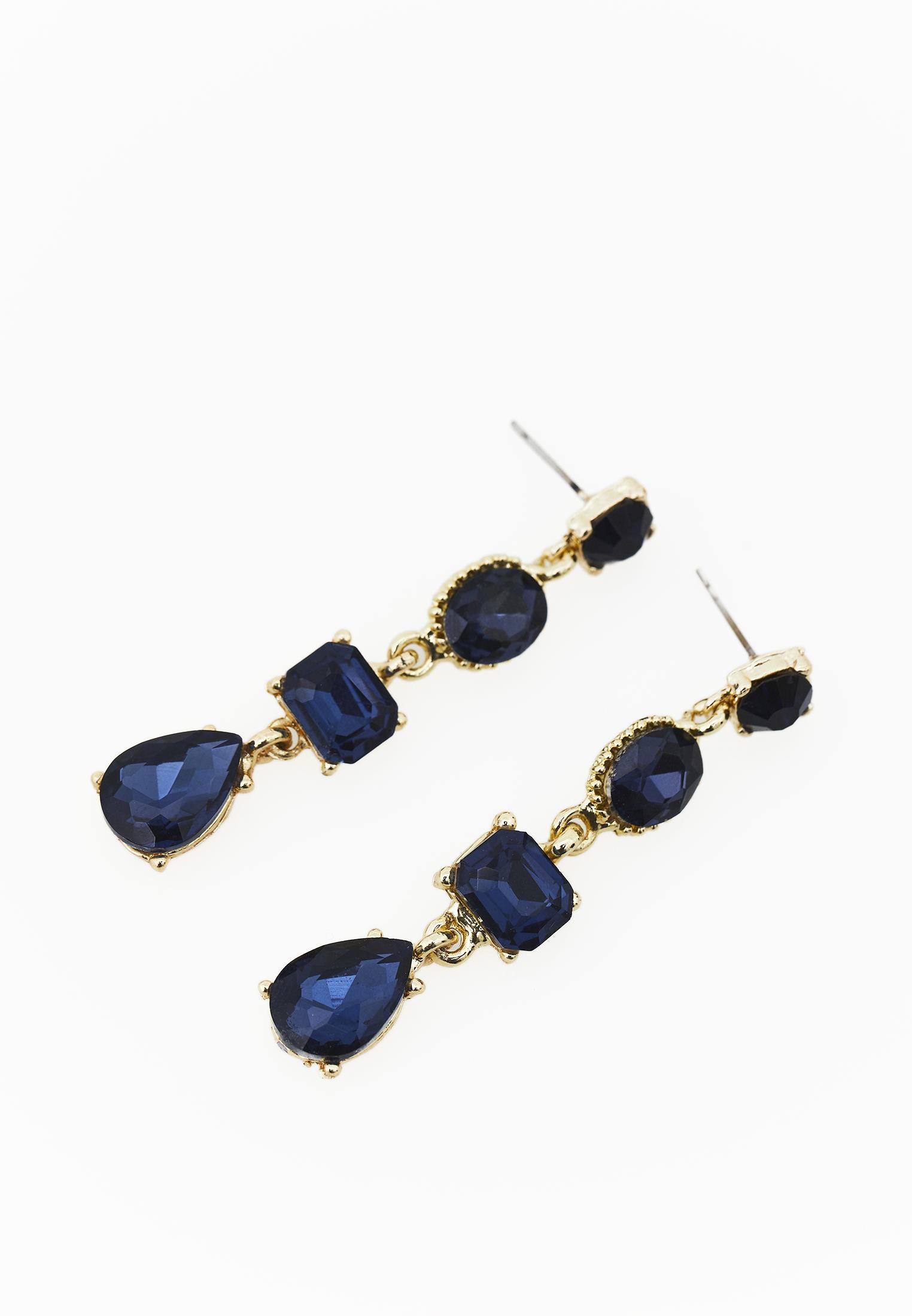 Modern Daily Earring - NAVY PEONY