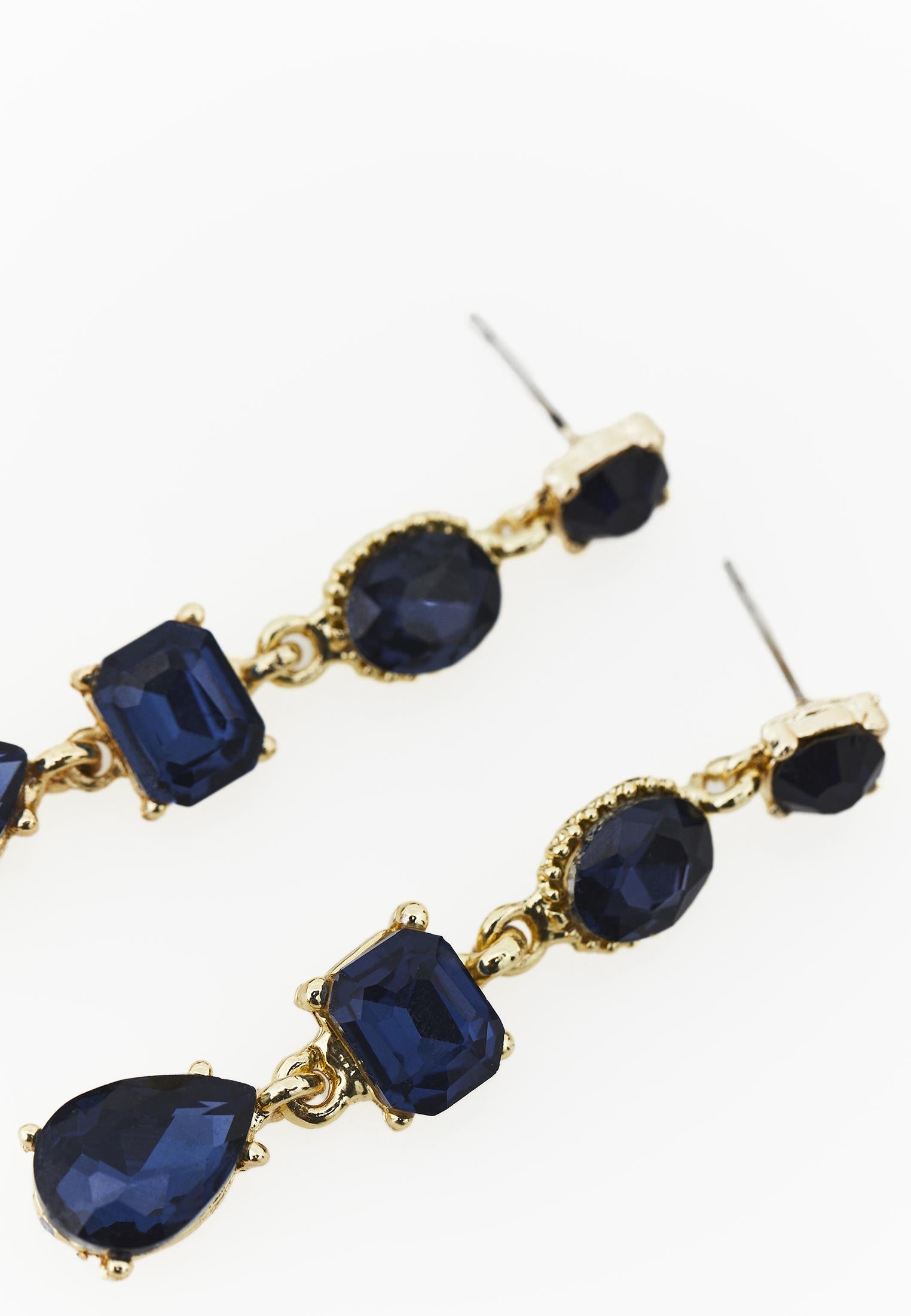 Modern Daily Earring - NAVY PEONY