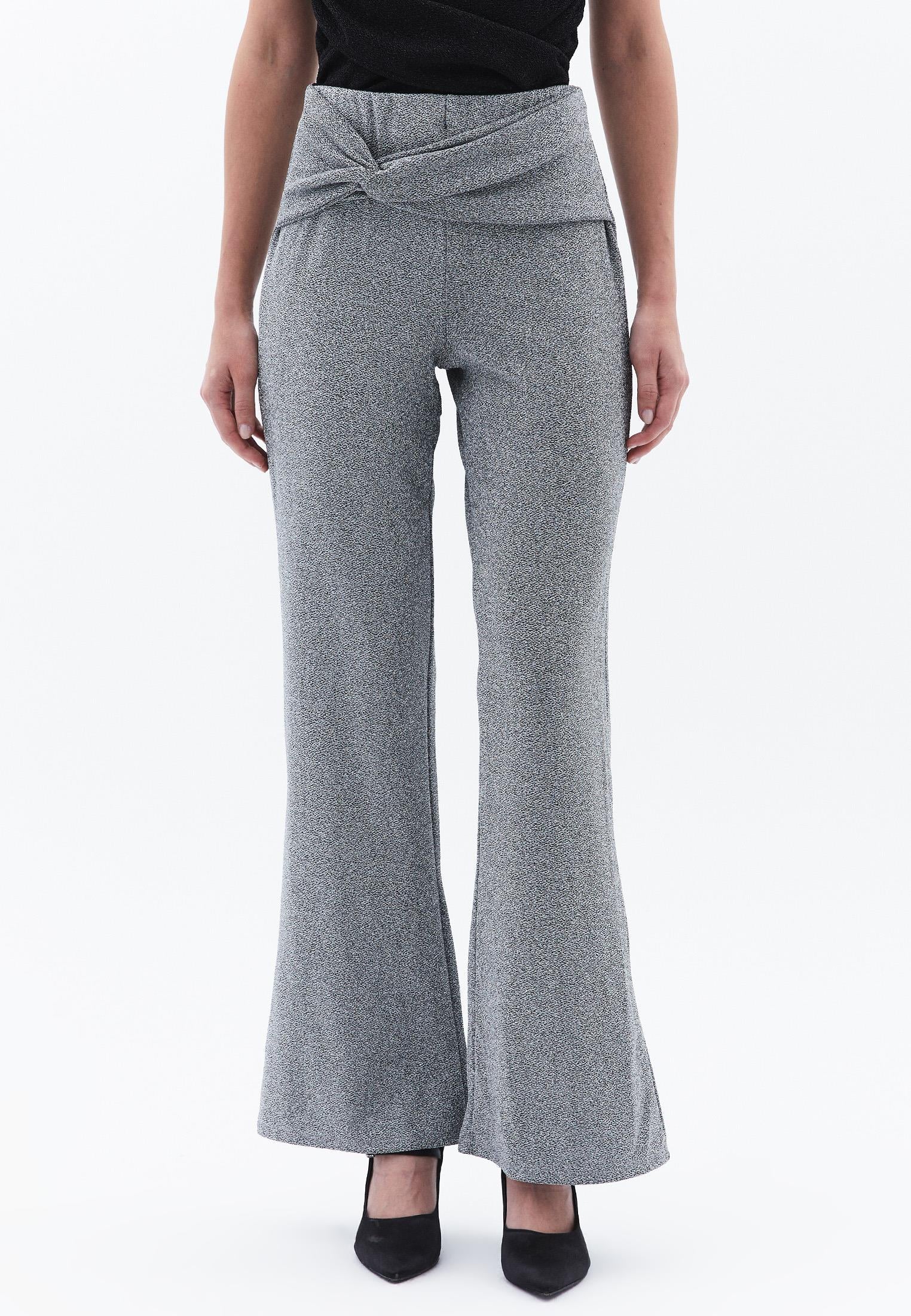 Spanish Flare High Waist Pants - NIGHT OWL