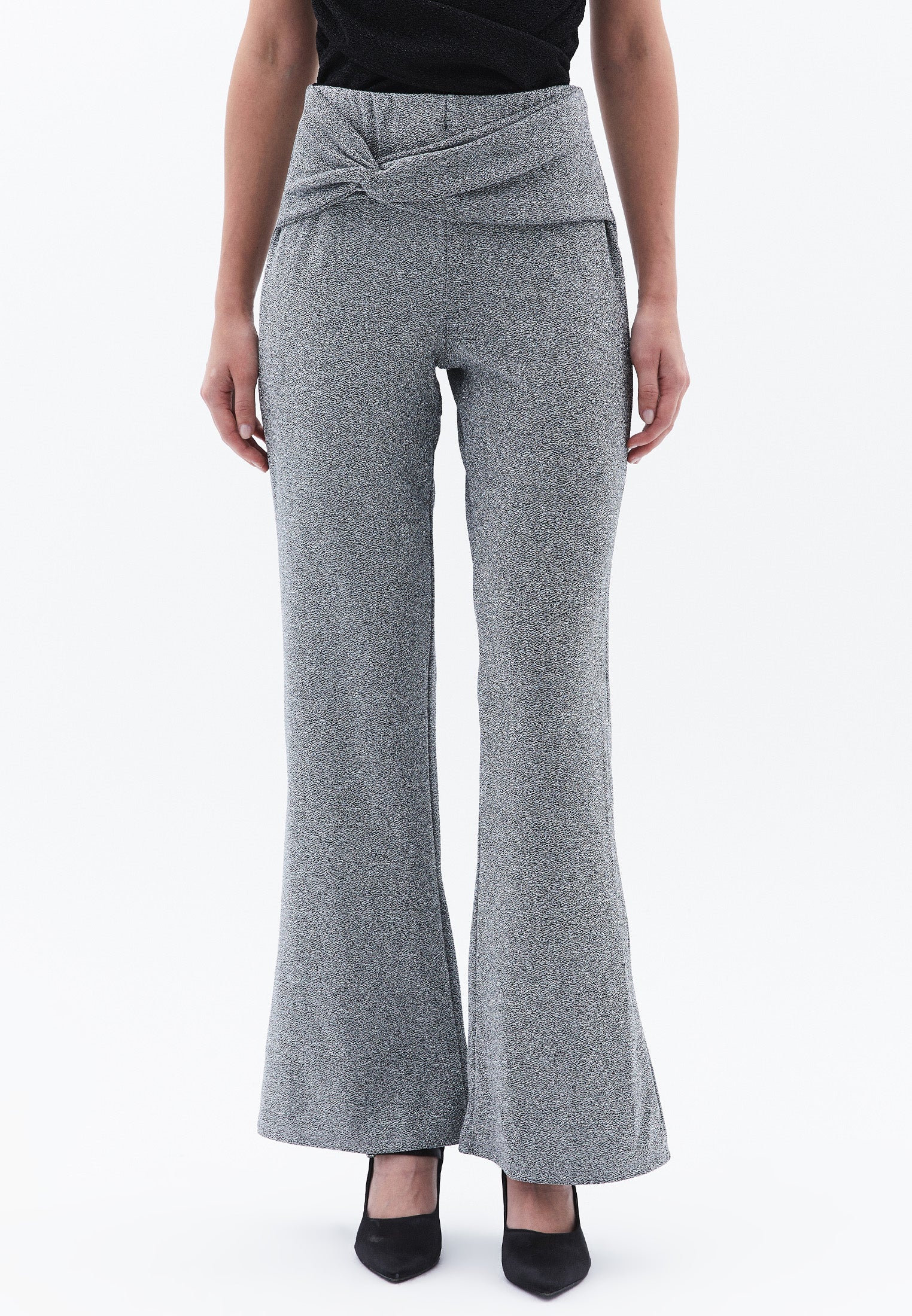 Spanish Flare High Waist Pants - NIGHT OWL