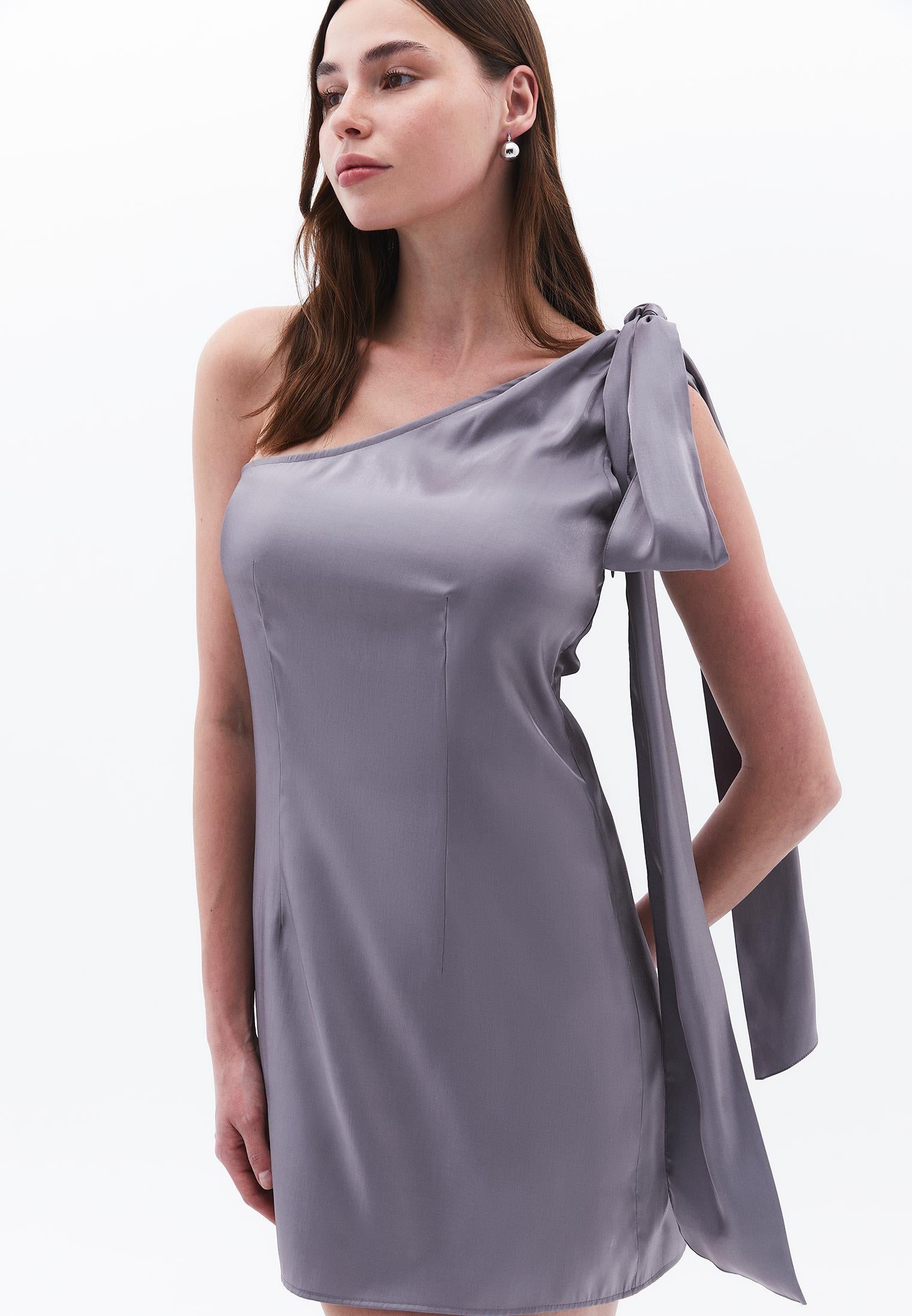 Asymmetric Short Dress - NIGHT OWL
