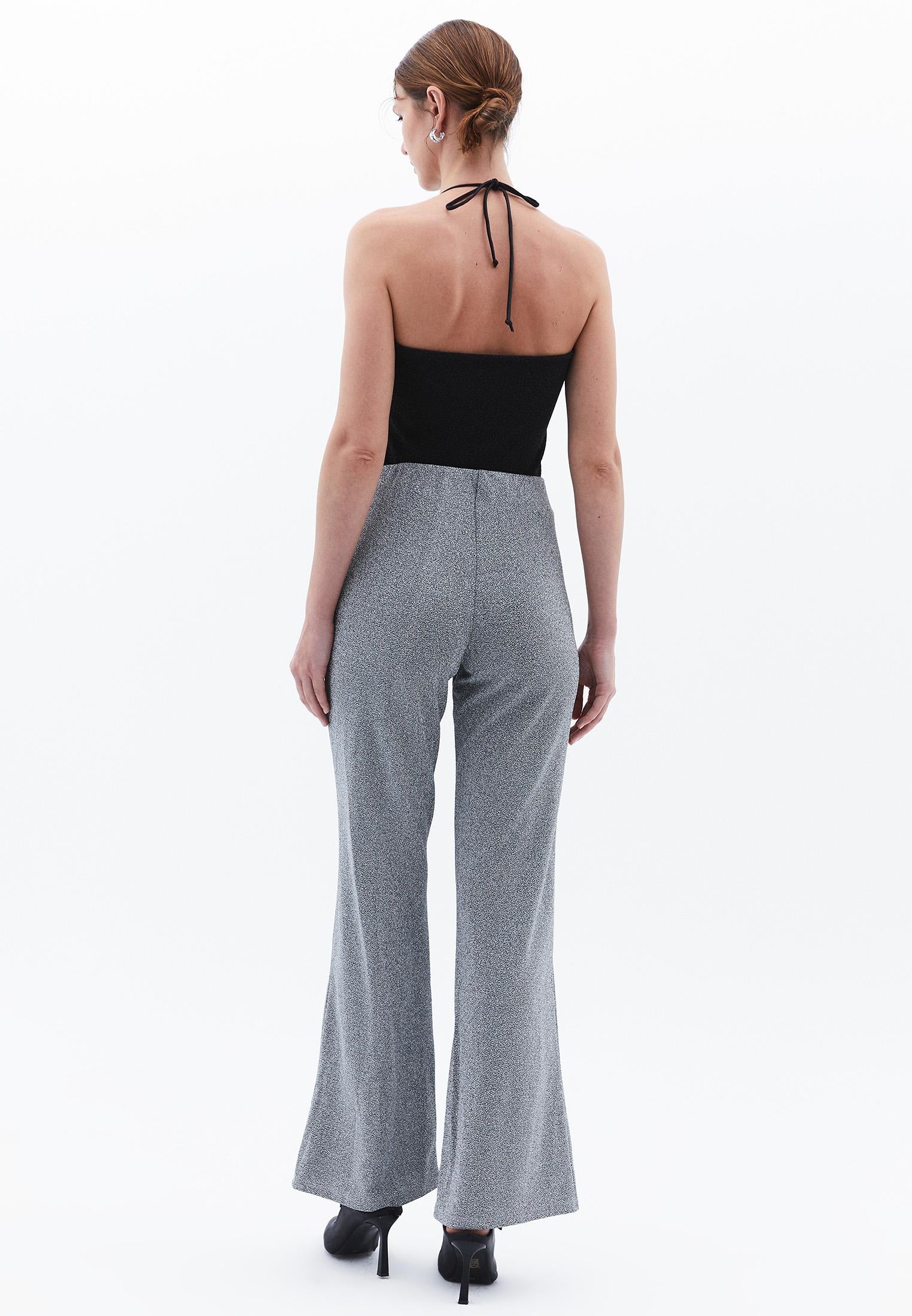 Spanish Flare High Waist Pants - NIGHT OWL