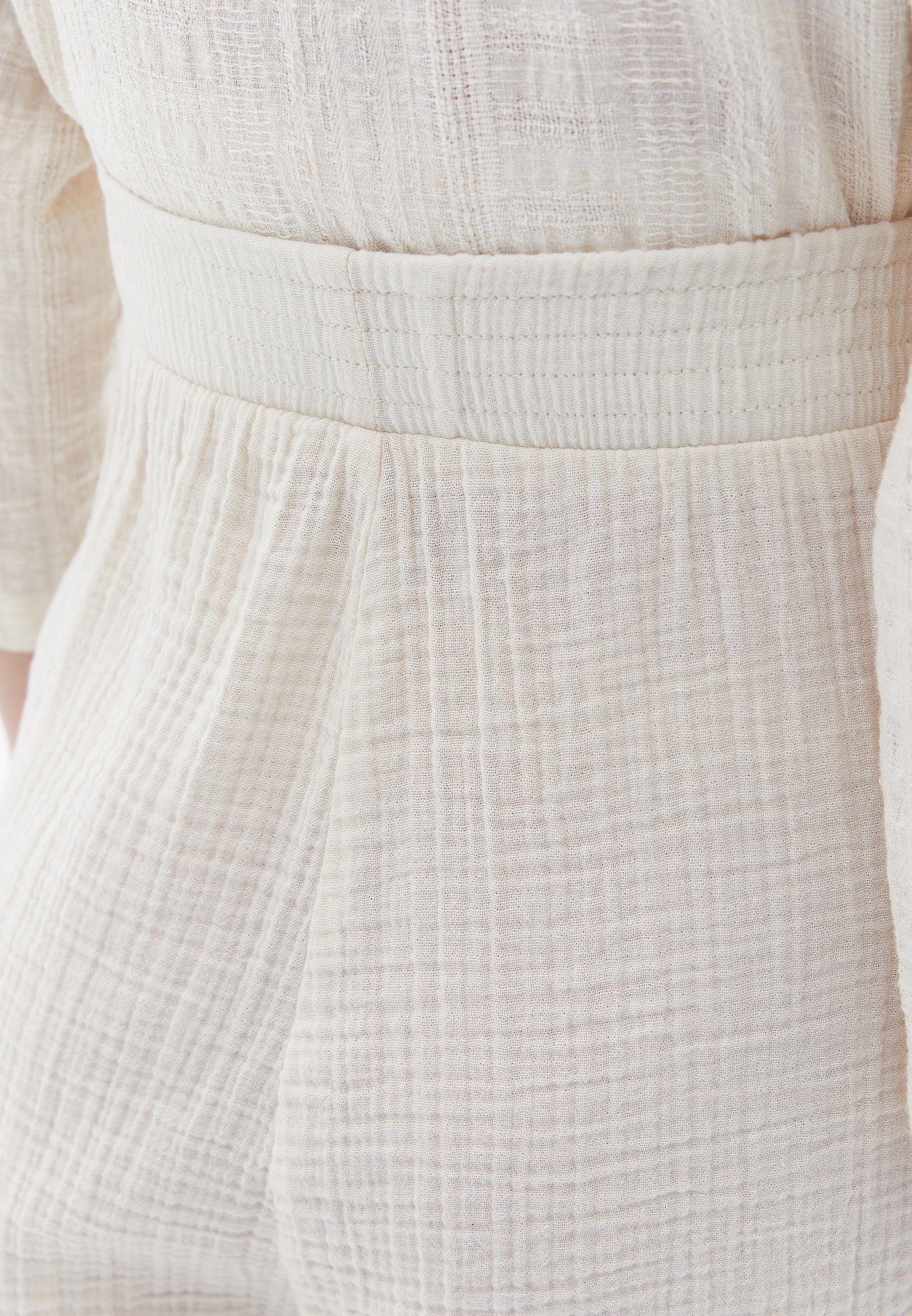 Carrot Leg Cotton Trousers - OATMEAL