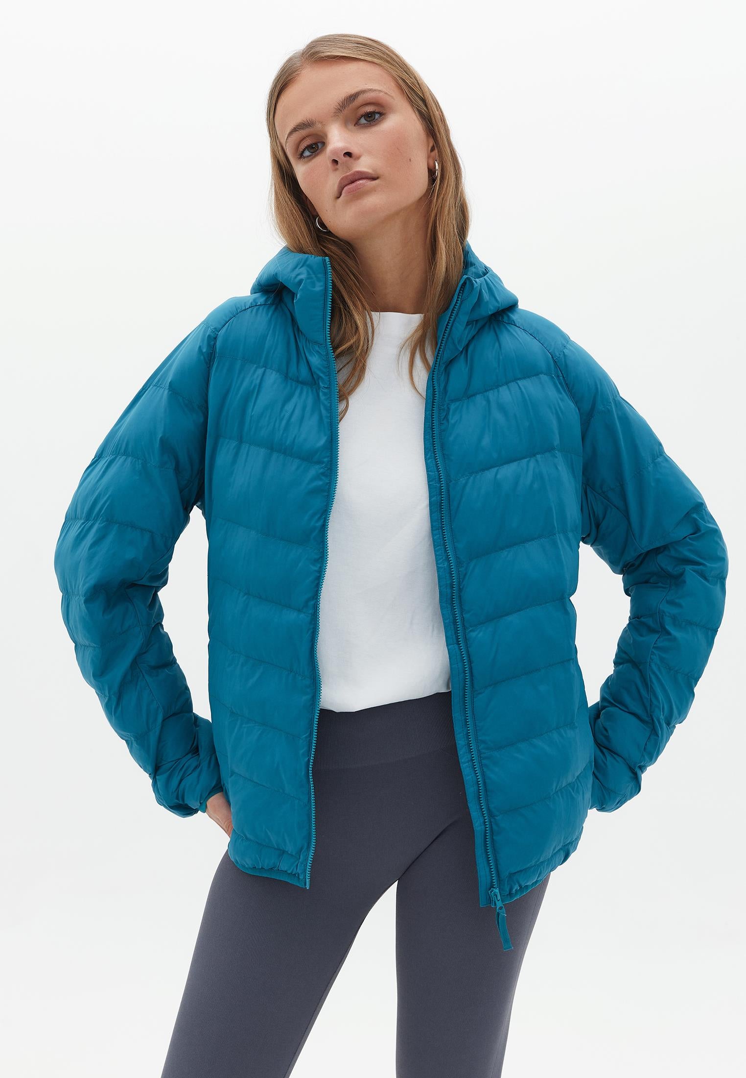 Raglan Sleeve And Hooded Long Sleeve Coat - OCEAN DEPTHS