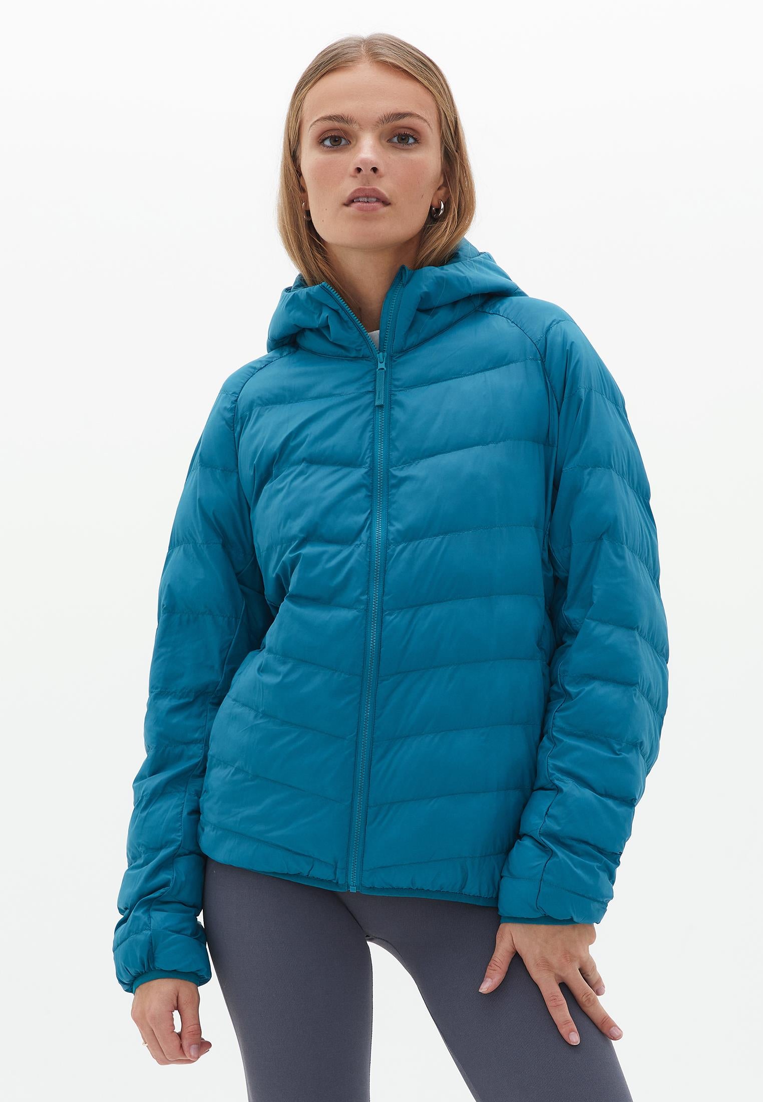 Raglan Sleeve And Hooded Long Sleeve Coat - OCEAN DEPTHS