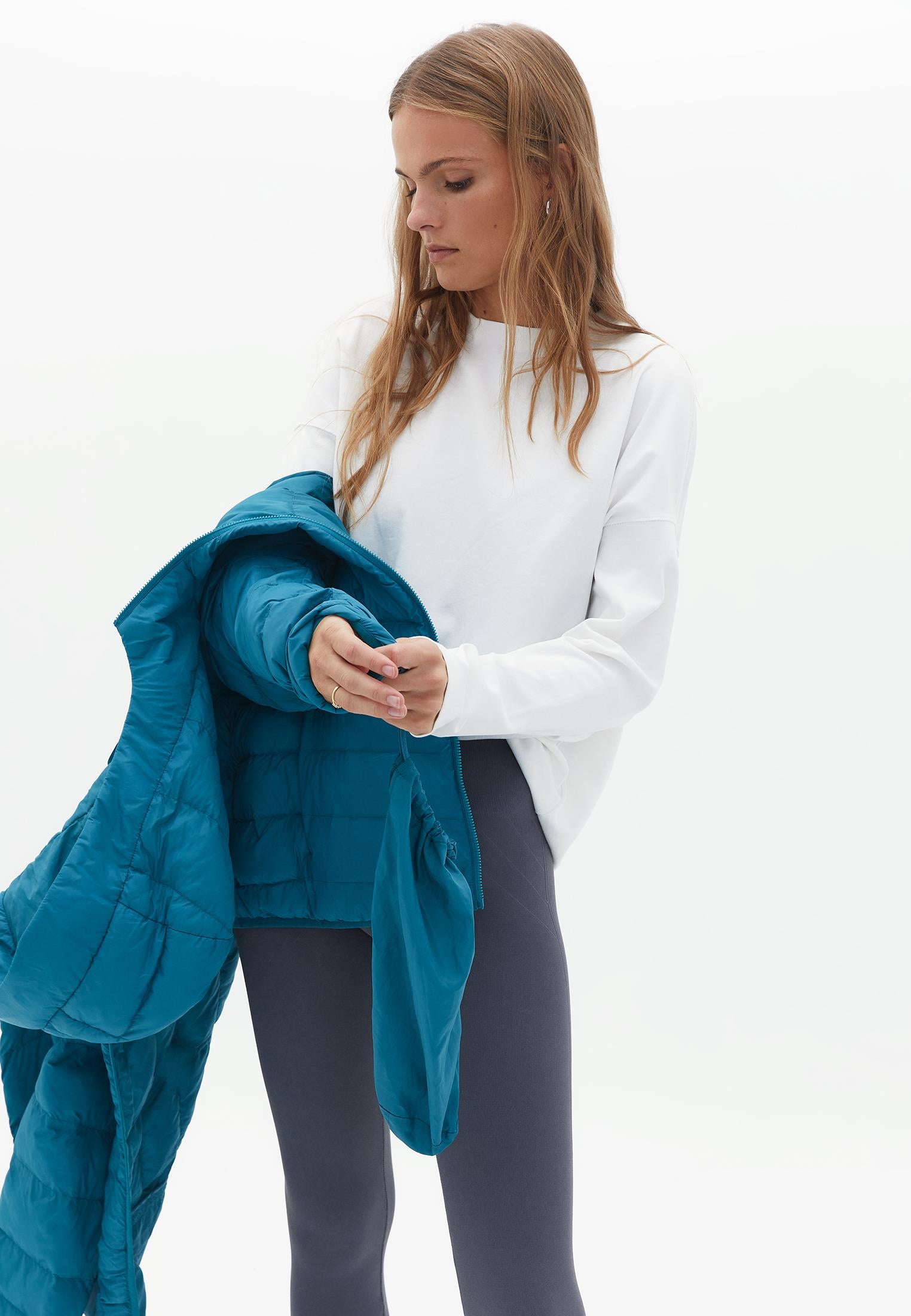 Raglan Sleeve And Hooded Long Sleeve Coat - OCEAN DEPTHS