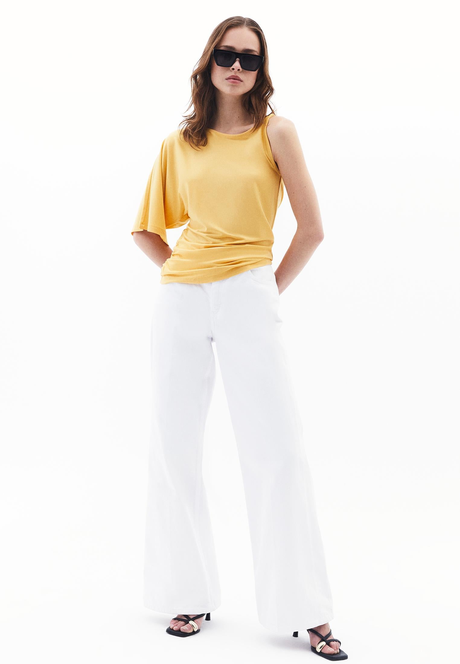Asymmetric Slim Tank Top - OCHRE