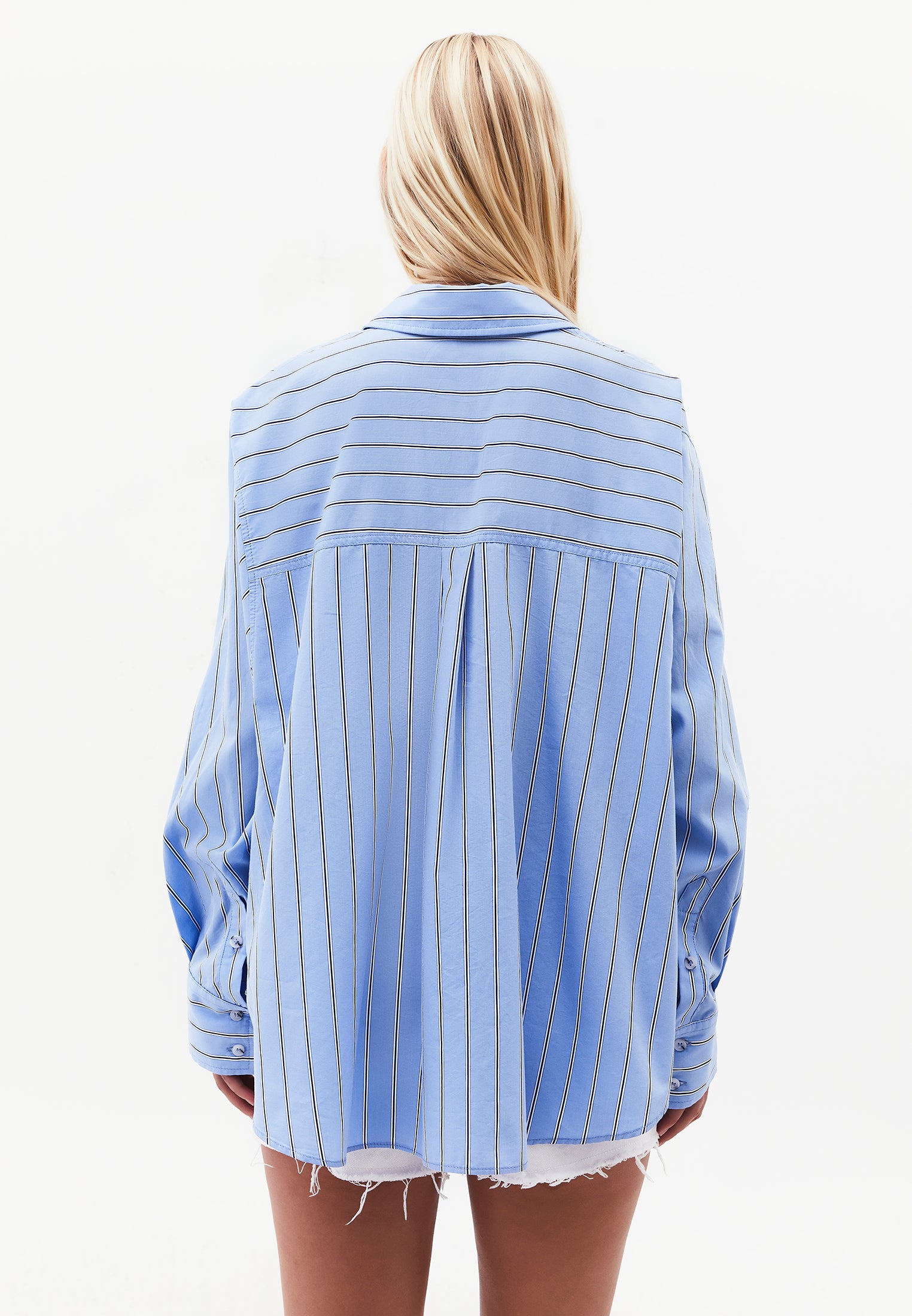 Oversize Long Sleeve Shirt - OPEN AIR STRIPE