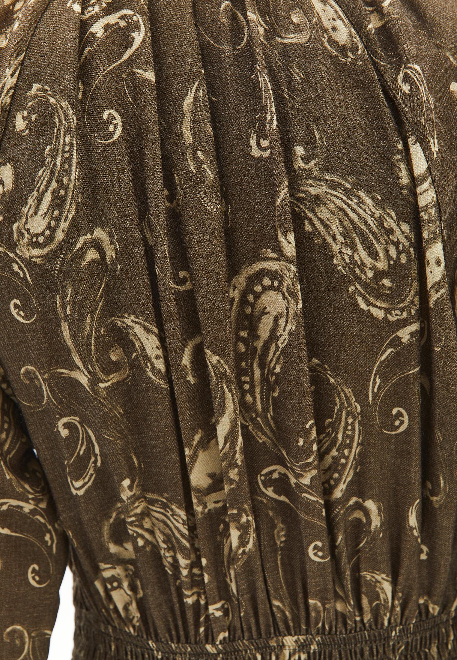 Tie Printed Long Dress - PAISLEY COMB