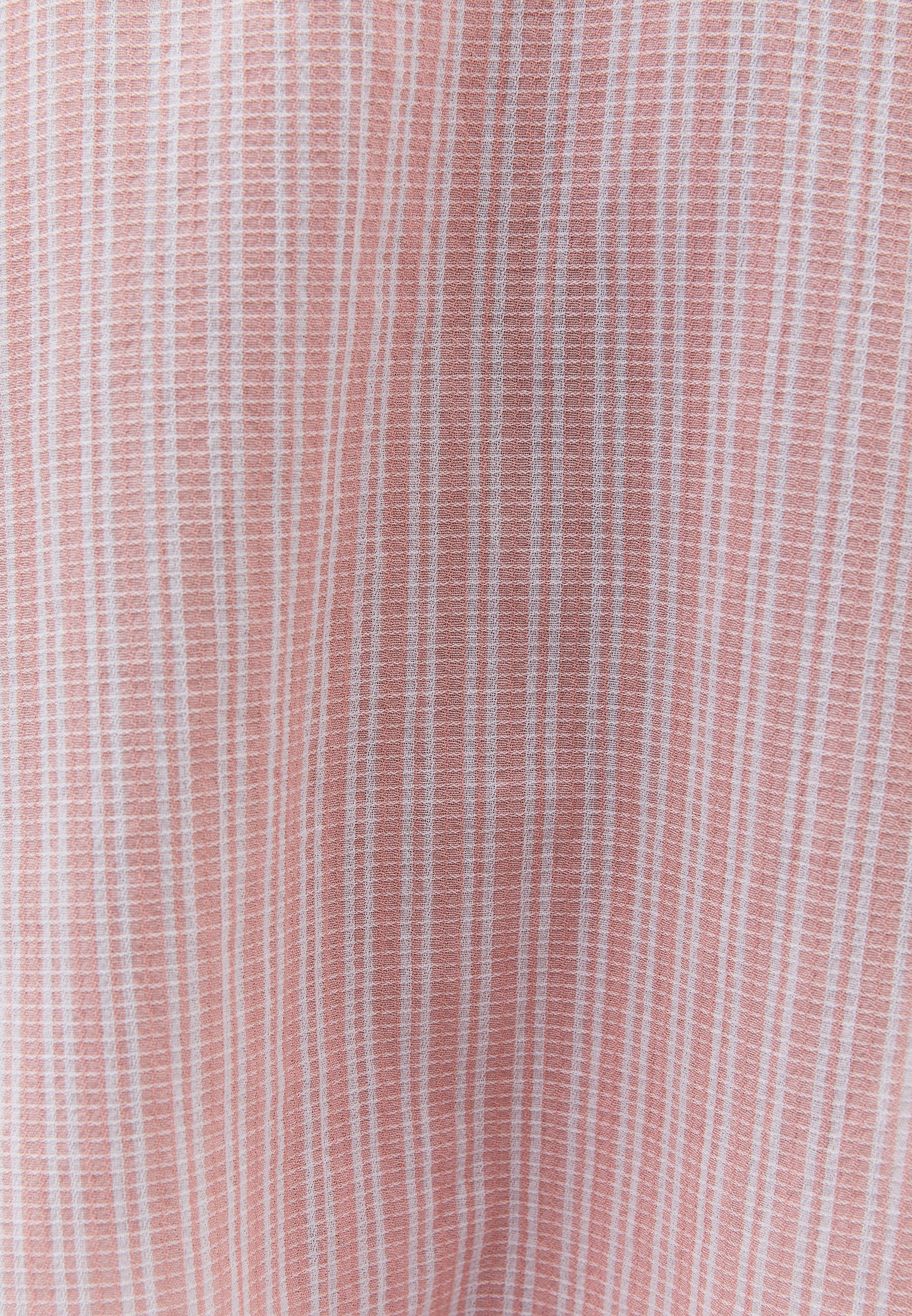 Oversize Shirt With Pocket Detail And Mandarin Collar - PEACH AMBER STRIPED