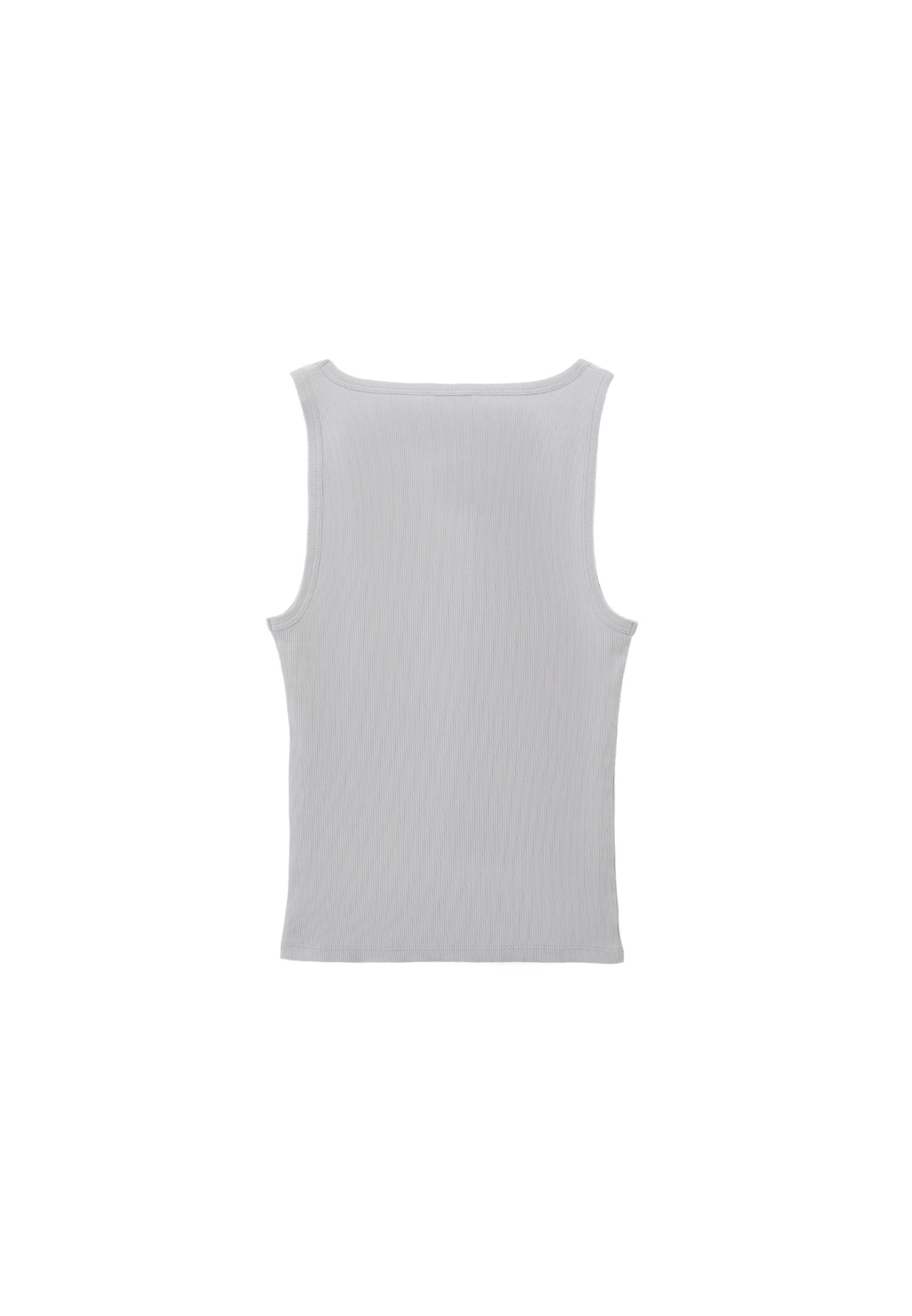 Square Neck Sleeveless Top - PEARL BLUE