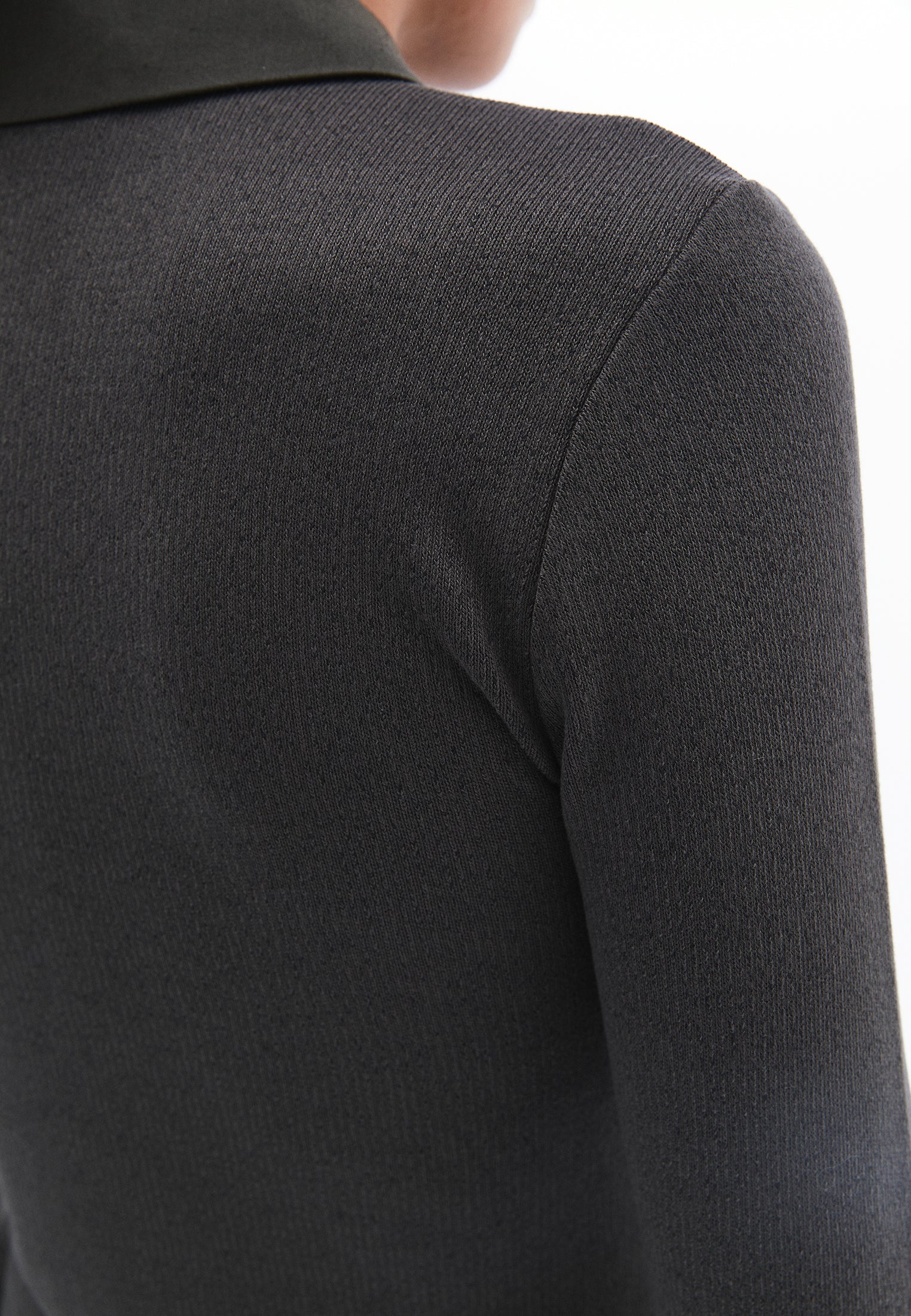Polo Neck Long Sleeve Short Dress - PEAT