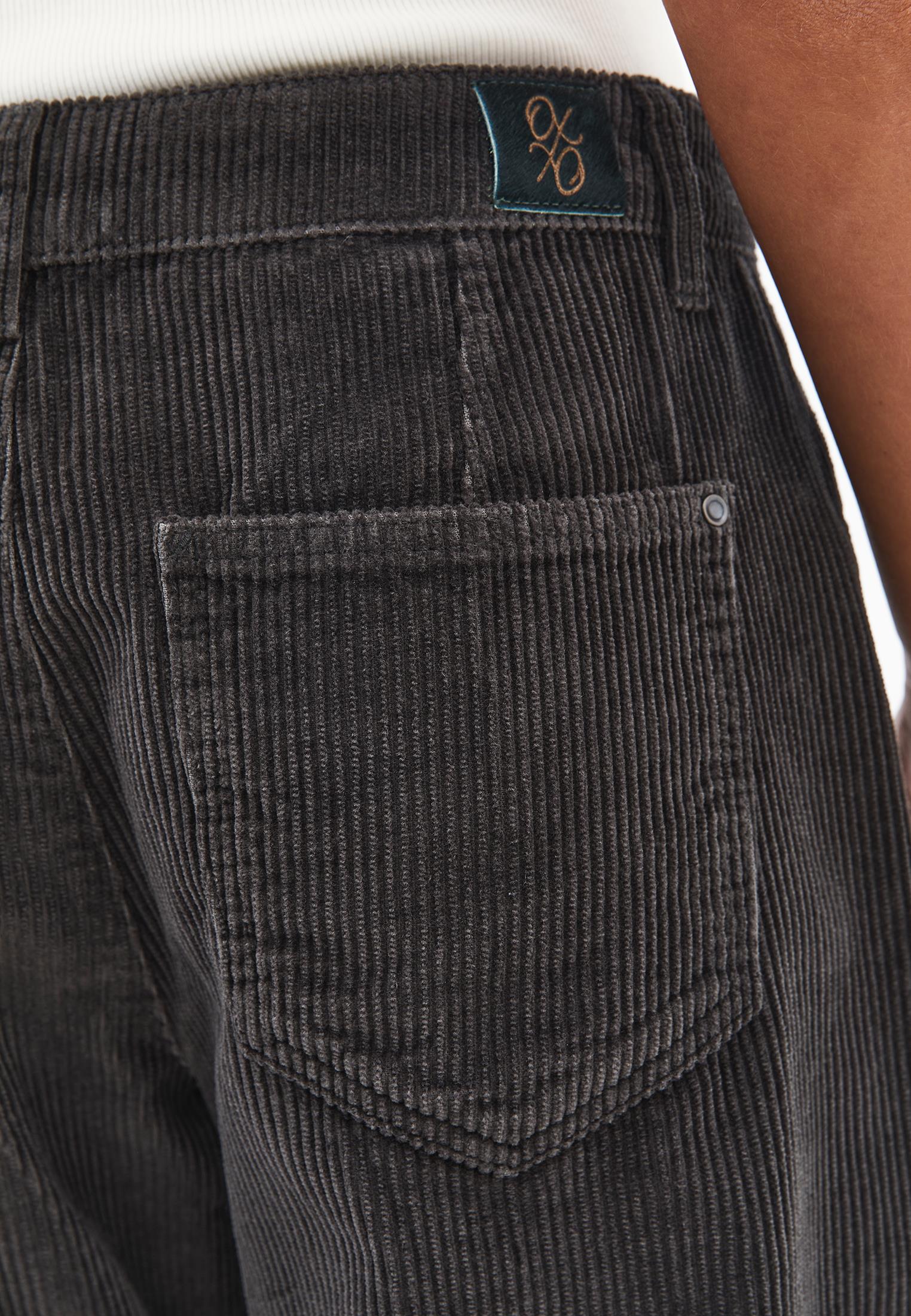 Ribbed Corduroy Barrel Pants - PEAT