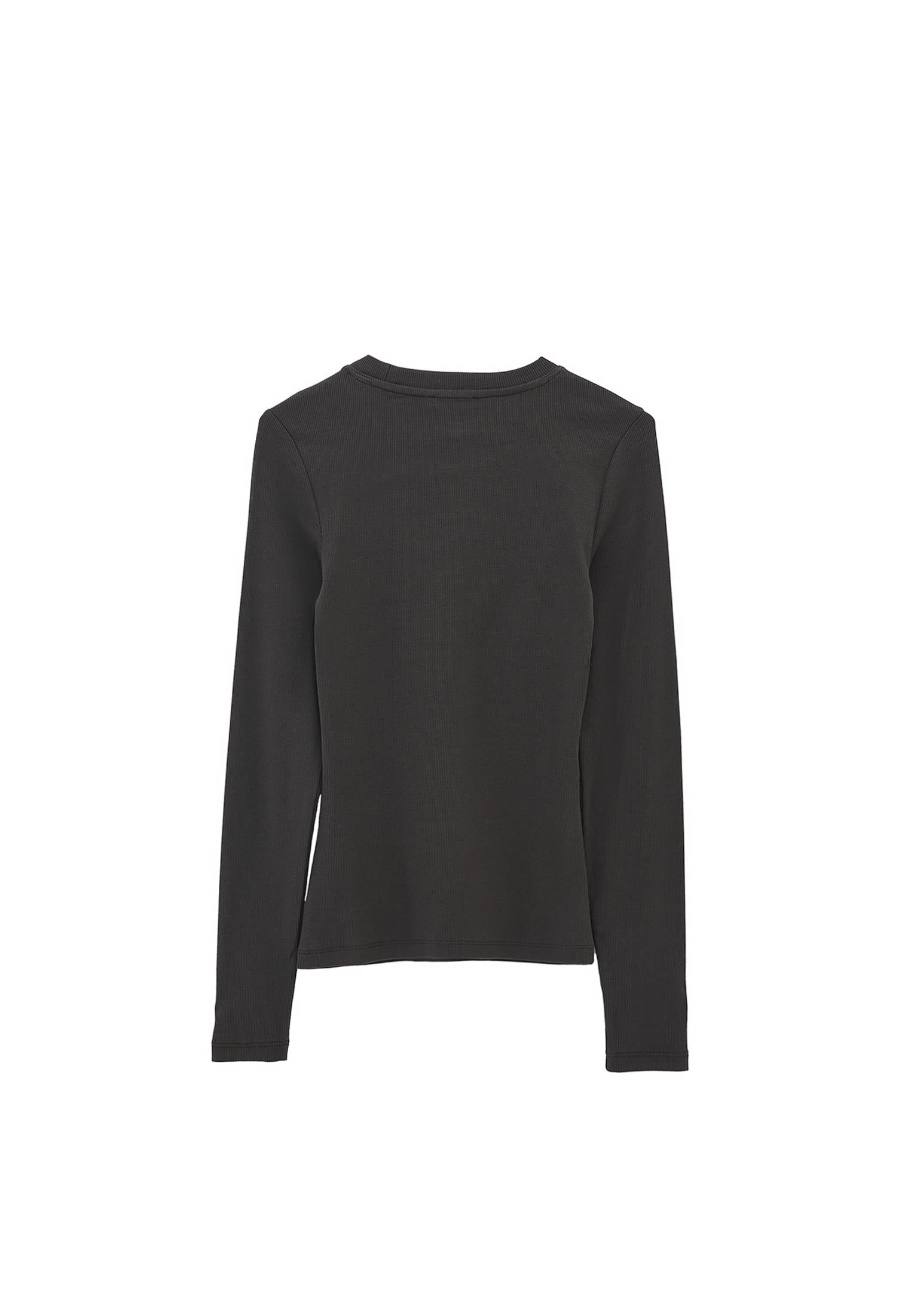 Bodycon Crew Neck T-Shirt - PEAT