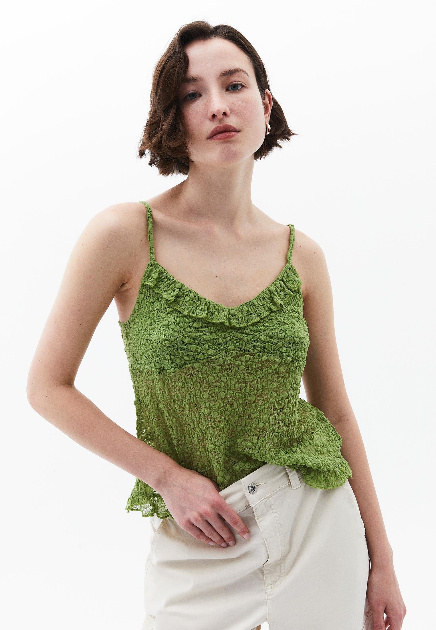 V-Neck Blouse - PERIDOT