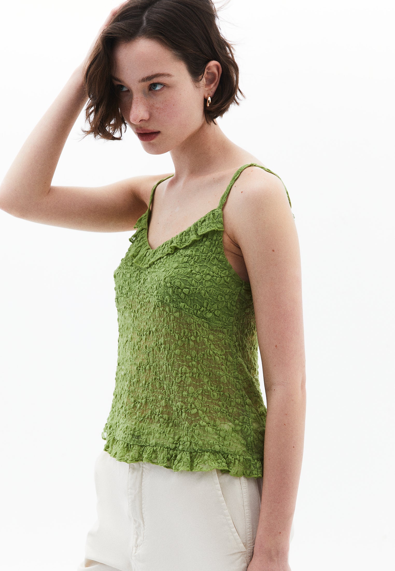 V-Neck Blouse - PERIDOT