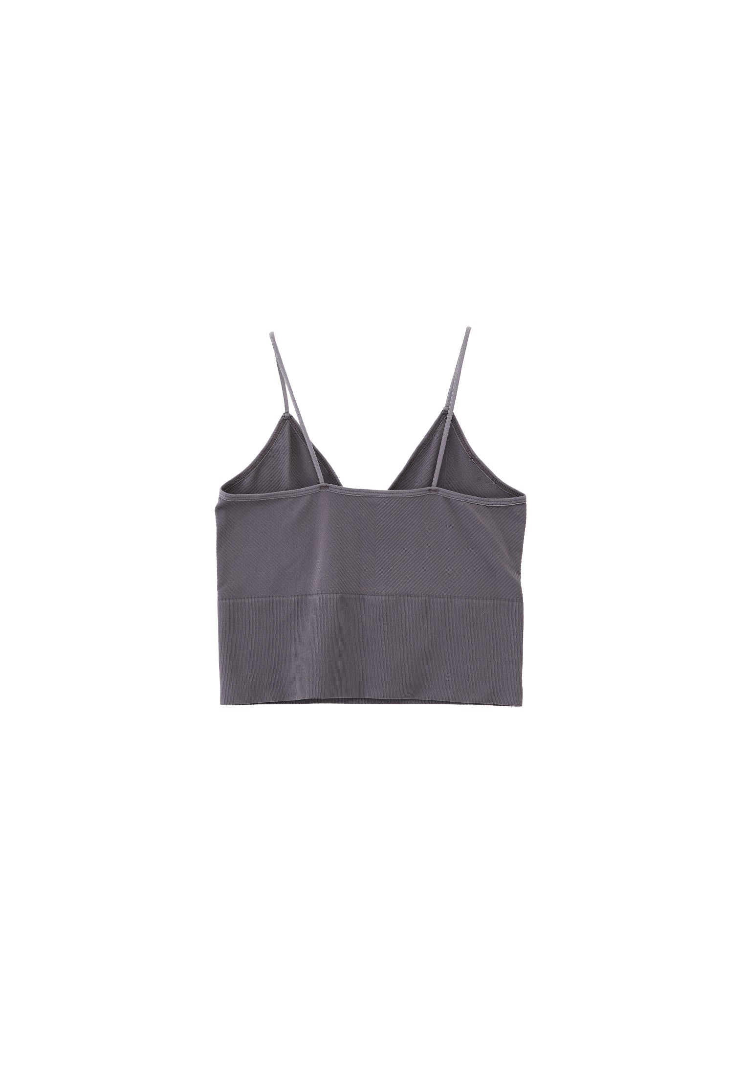 Jacquard Patterned V Neck Tank Top - PEWTER