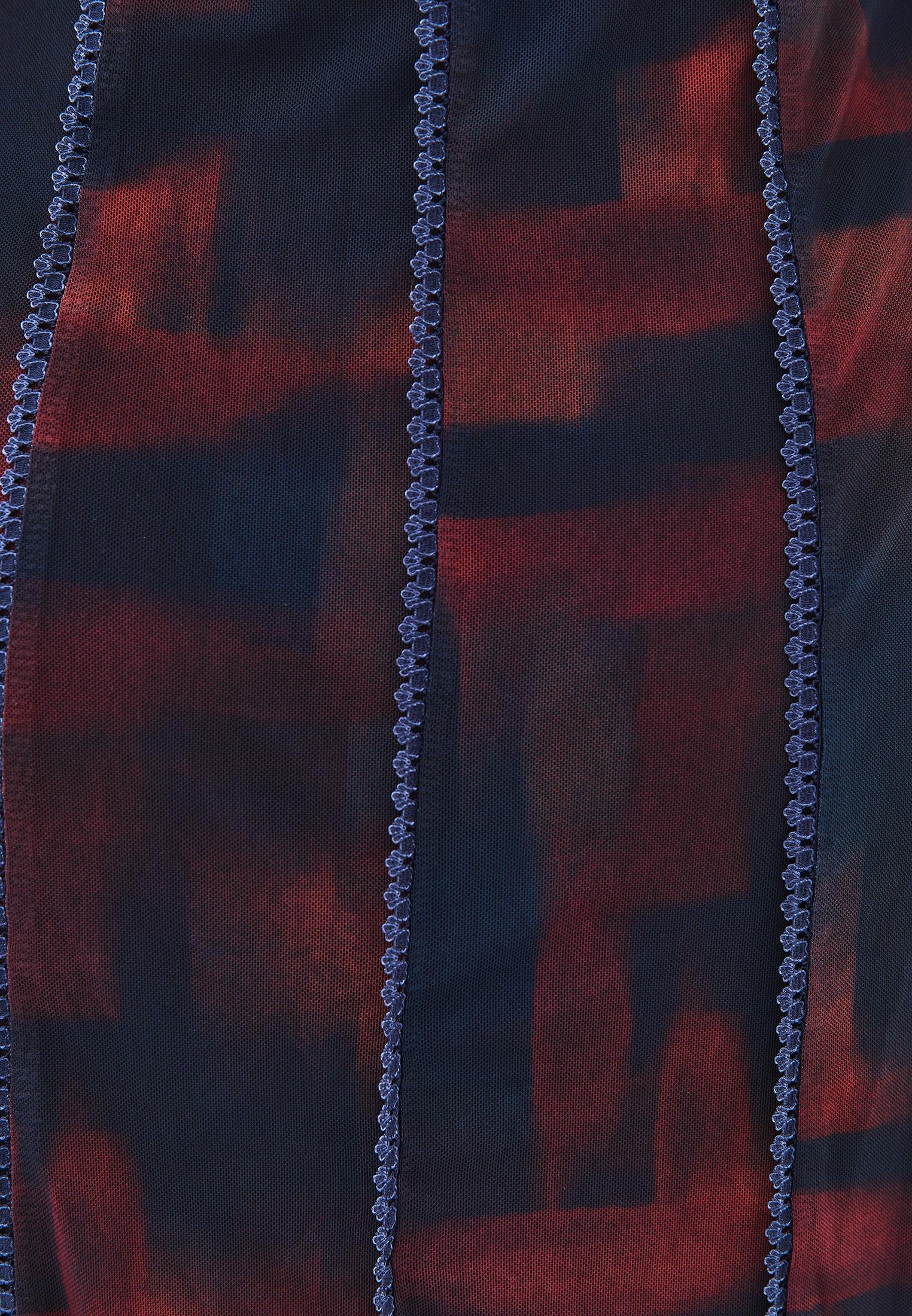 Flared Square Neck Long Dress - PLAID COMB